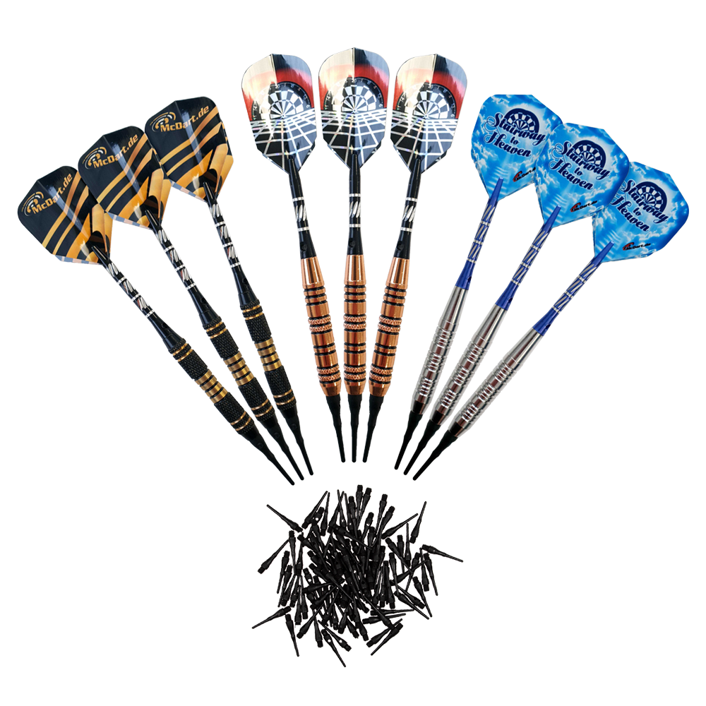 McDart Master bag with 9 soft darts and accessories