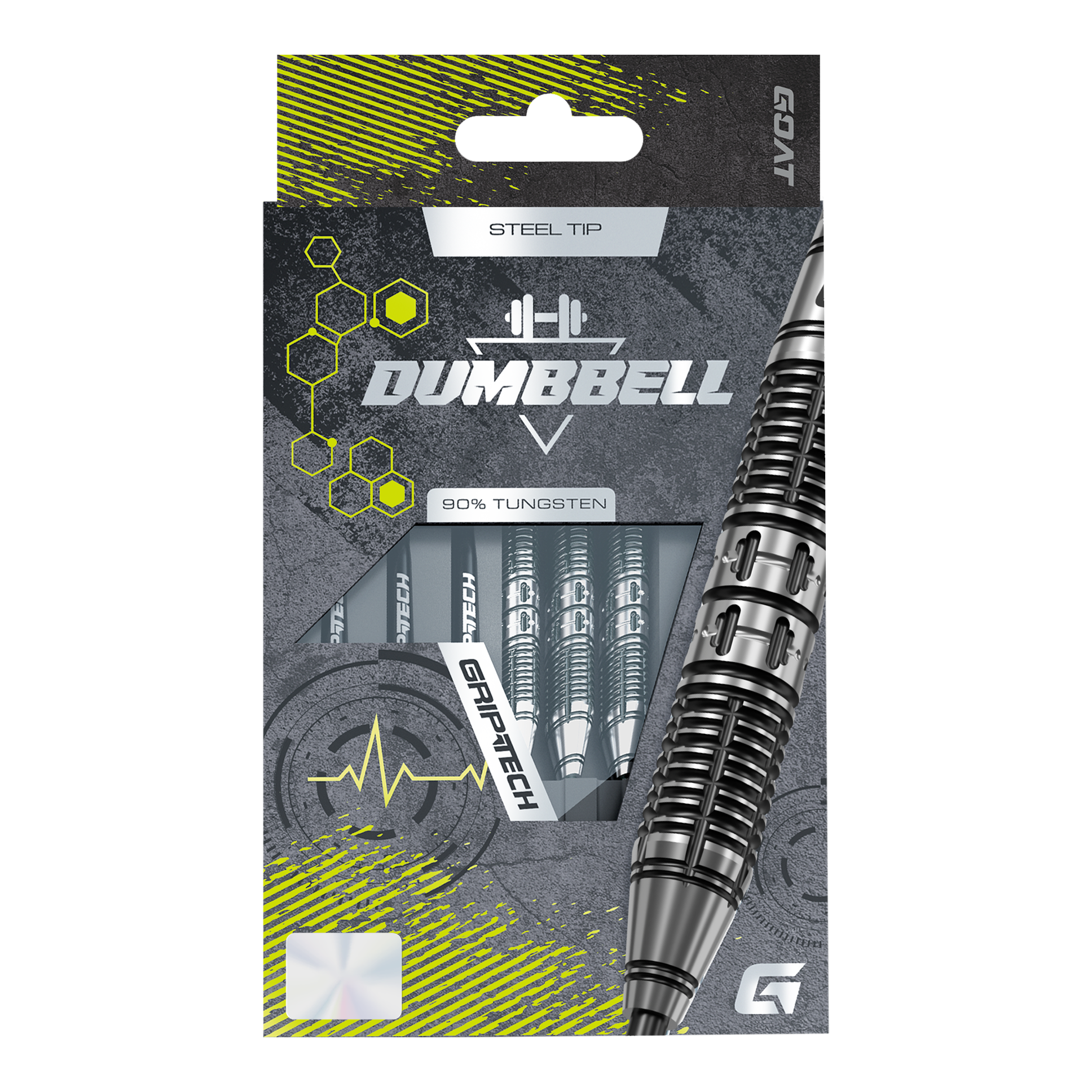 GOAT Dumbbell Steel Darts Hier sieht man die GOAT Dumbbell Steeldarts. Die Steeldarts besitzen ein unverwechselbares Aussehen.