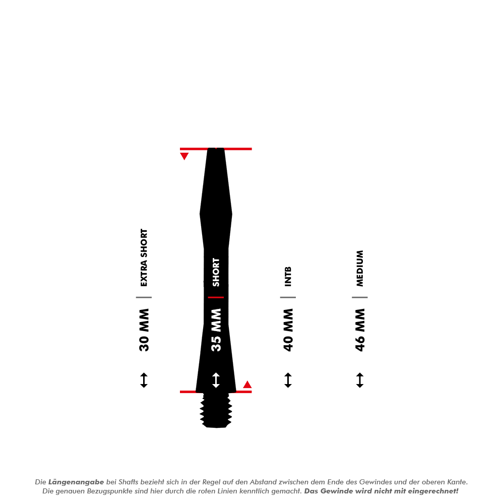 Aluminium Shafts - Schwarz