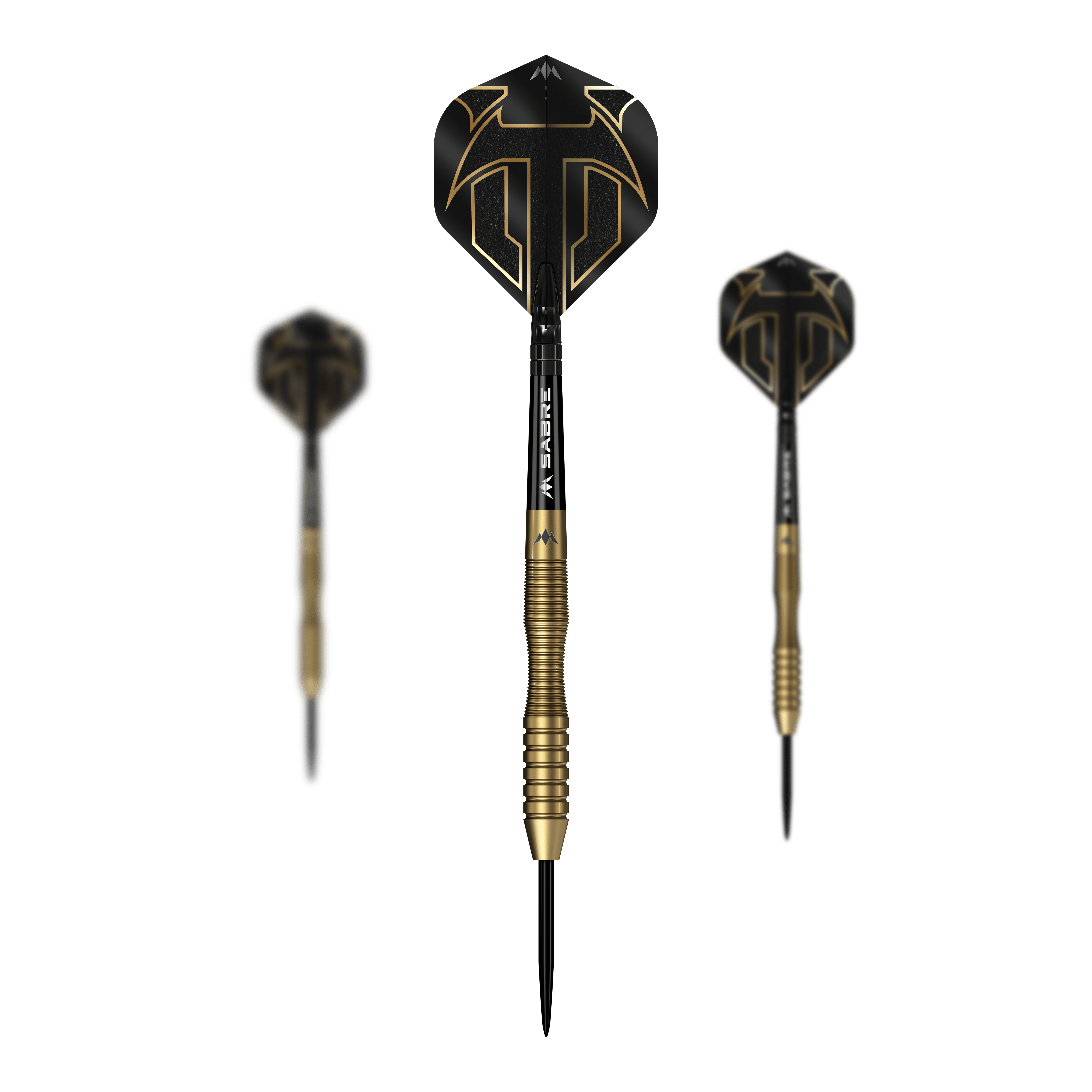 Mission Viktor Tingstrom Gold Steel Darts - 22g Mission Viktor Tingstrom Gold Steeldarts - 22g als Set dargestellt. Das Foto zeigt das komplette Set der Steeldarts.