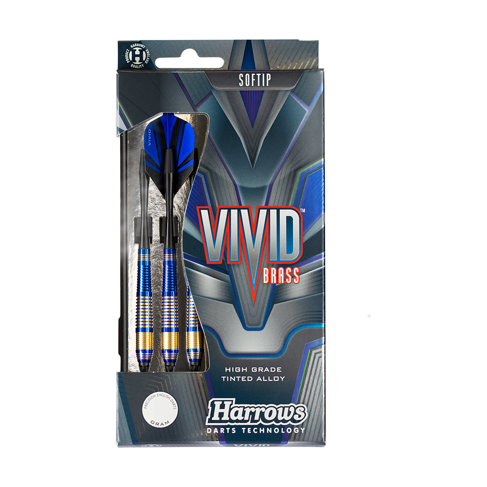 Harrows Vivid Brass Blue Softdarts - 18g