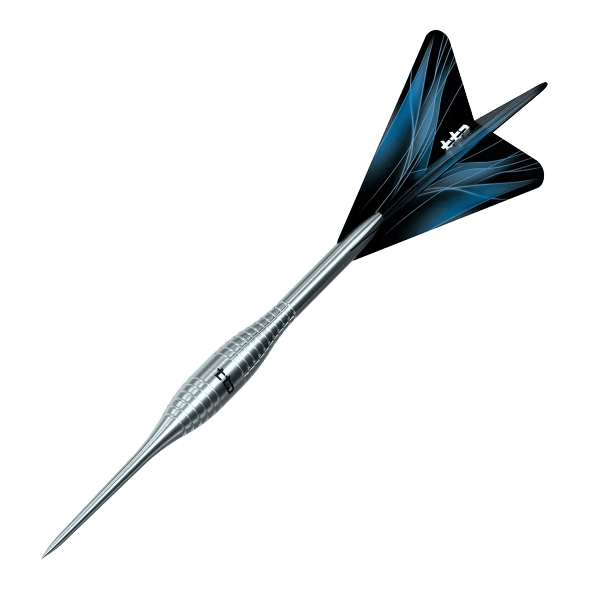 Caliburn TTD Complete Titanium T2 Silver Steeldarts - 6g Dies ist eine weitere Ansicht der Caliburn TTD Complete Titanium T2 Silver Steeldarts - 6g. Die silbernen Steeldarts sind für professionelle Dartspieler geeignet.
