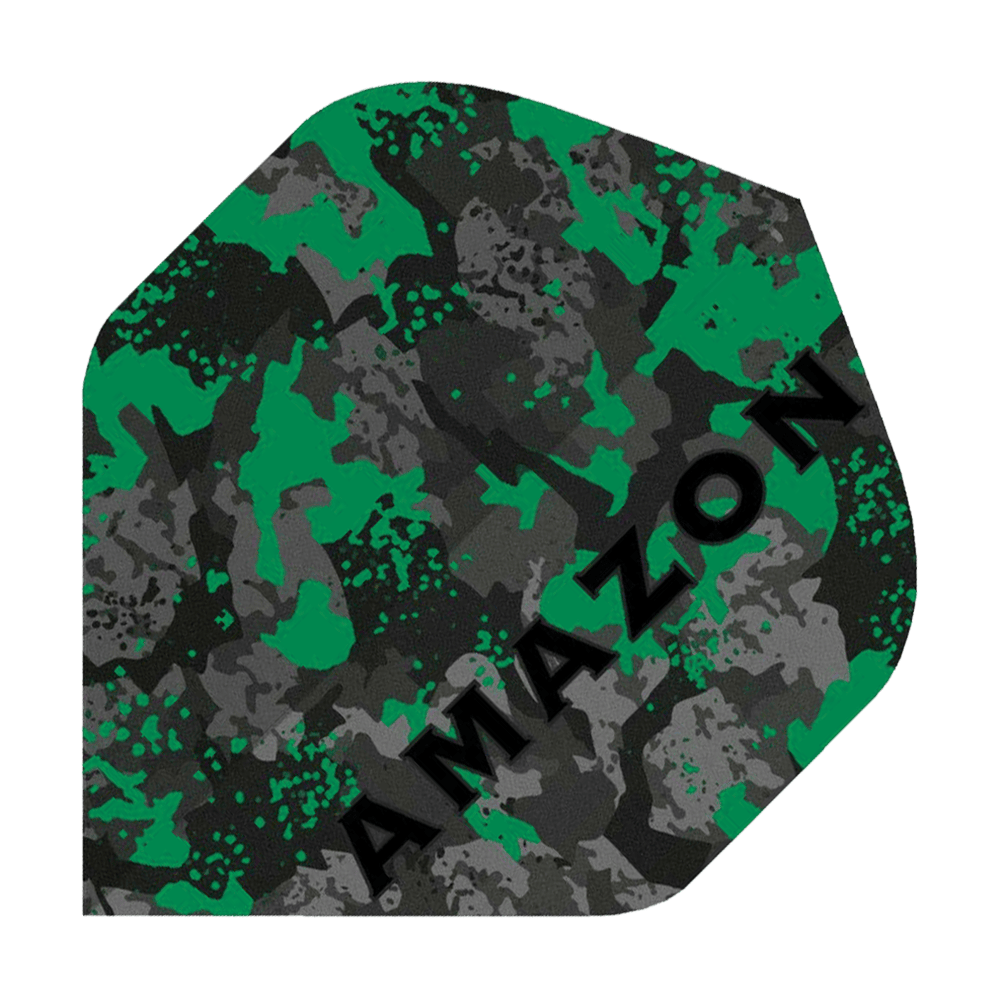 A18_Amazon_Camo_Standard_Flights_Gr-n_1 Amazon Camo Standard Flights mit Tarnmuster. Die Flights sind zu einem Ventilator-Look angeordnet.