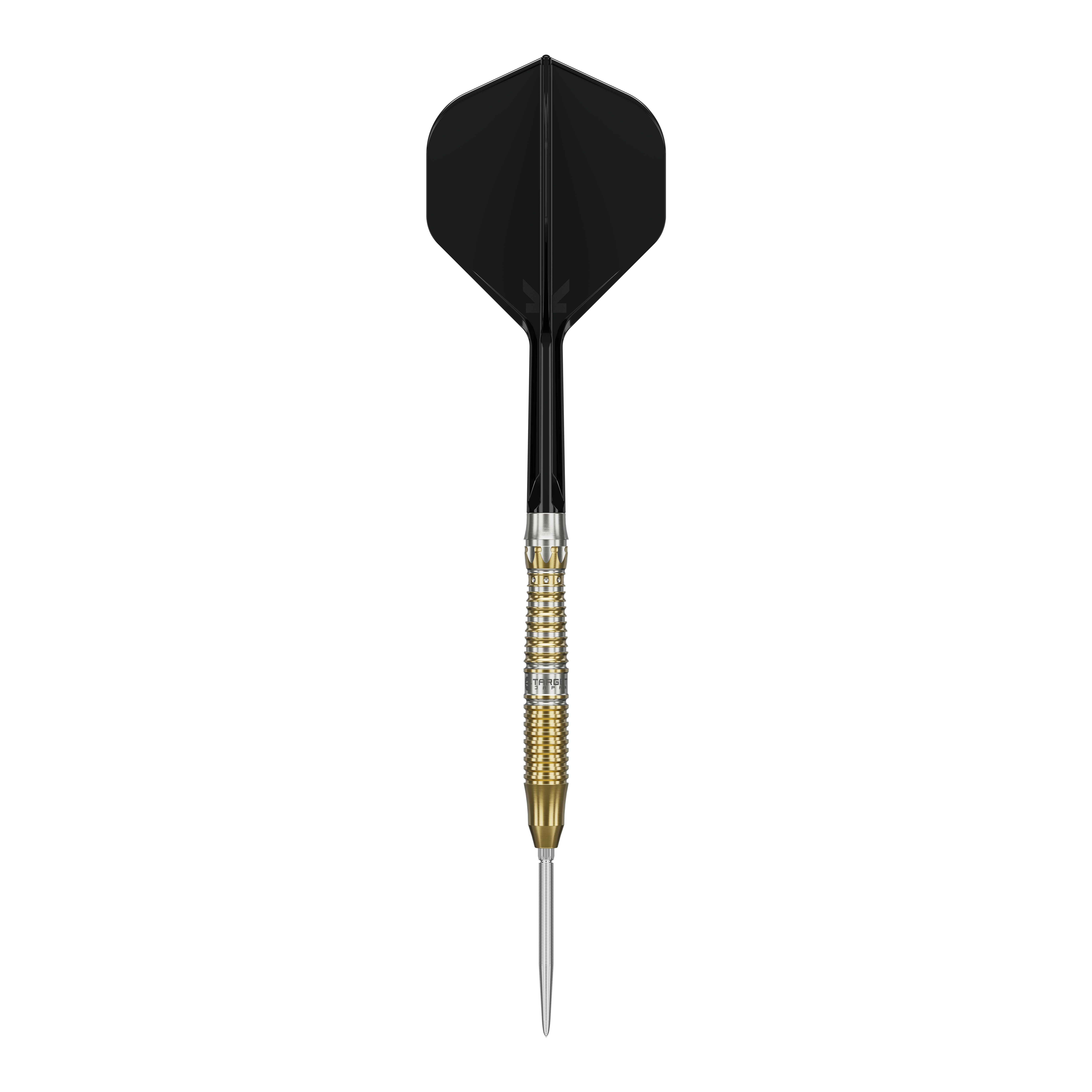 Das Produkt zeigt die Target Japan Black Marque Enzo Swiss Point Steeldarts. Diese Darts sind besonders für Präzision und Stil bekannt.