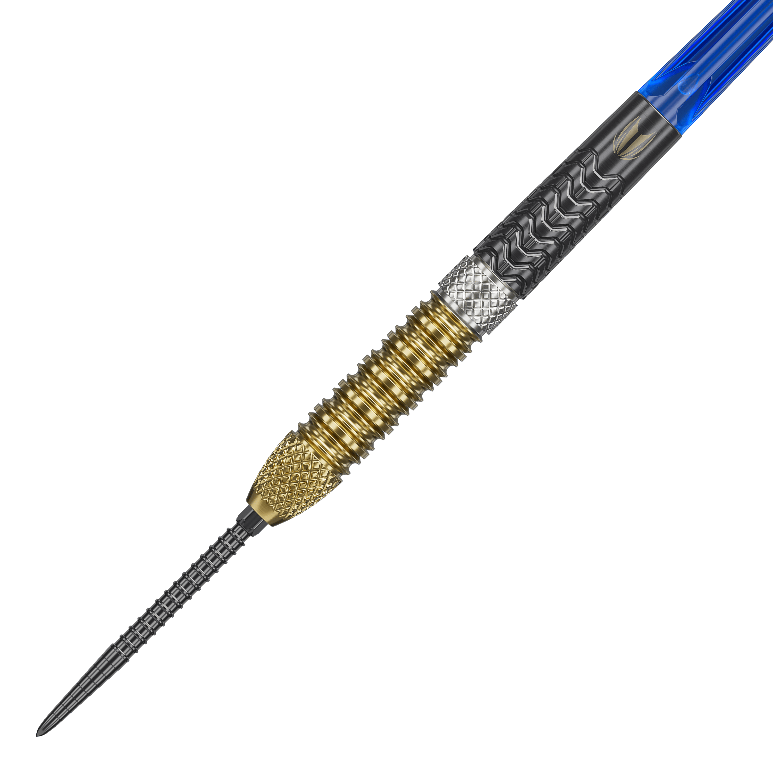 Hier sieht man die Target Raymond Van Barneveld GEN6 Swiss Point Steeldarts. Die Darts überzeugen durch ihr professionelles Aussehen und eine ausgezeichnete Verarbeitung.