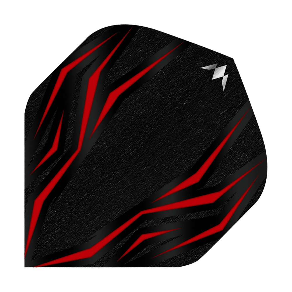 Mission Lava Red No. 6 Flights Mission Lava Red No6 Flights sind auf diesem Bild abgebildet. Die Flights sind in Rot und werden für Dartpfeile verwendet.