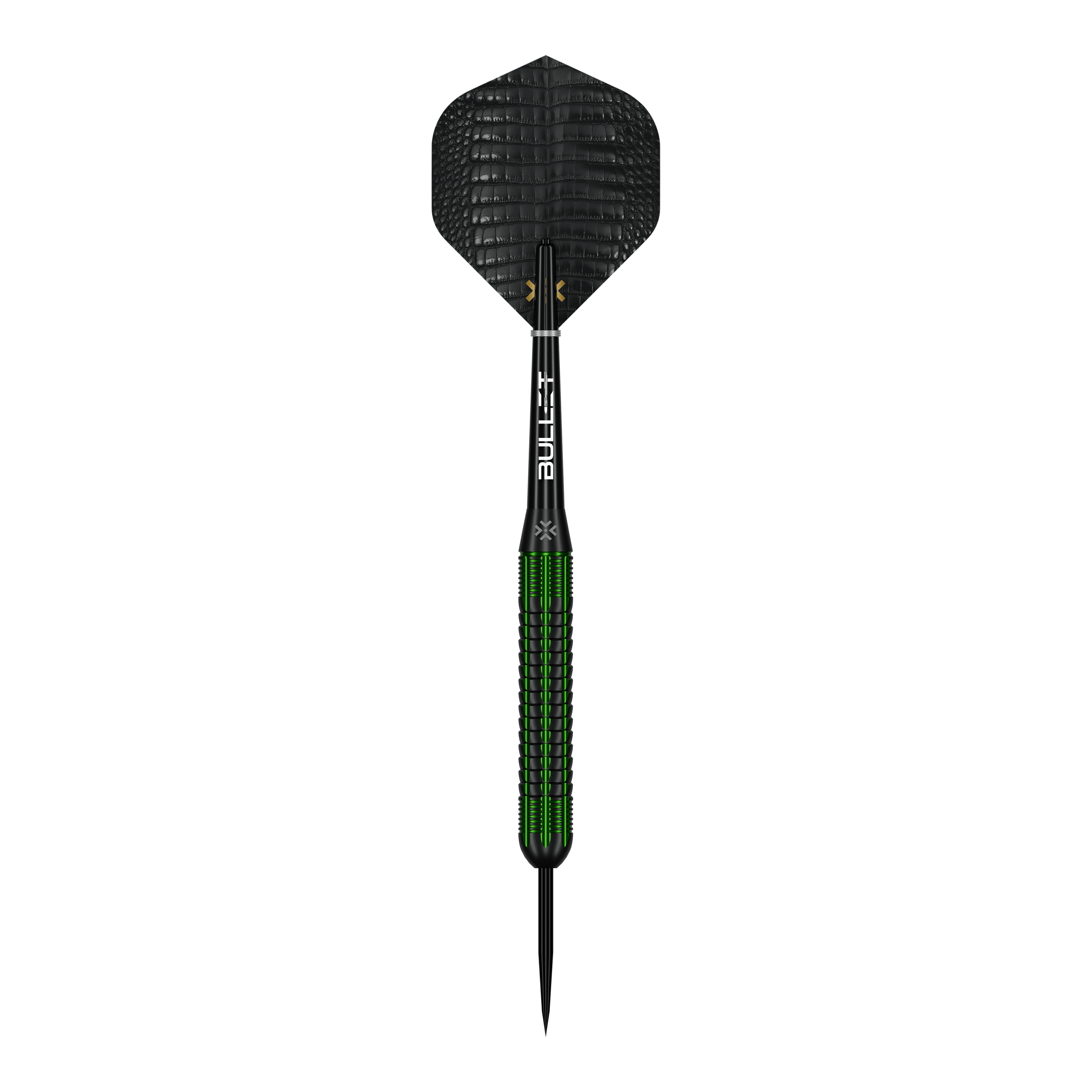 Das Bild zeigt die Bullet Gator Brass Steeldarts - 22g. Es handelt sich um Steeldarts mit einem Gewicht von 22 Gramm.