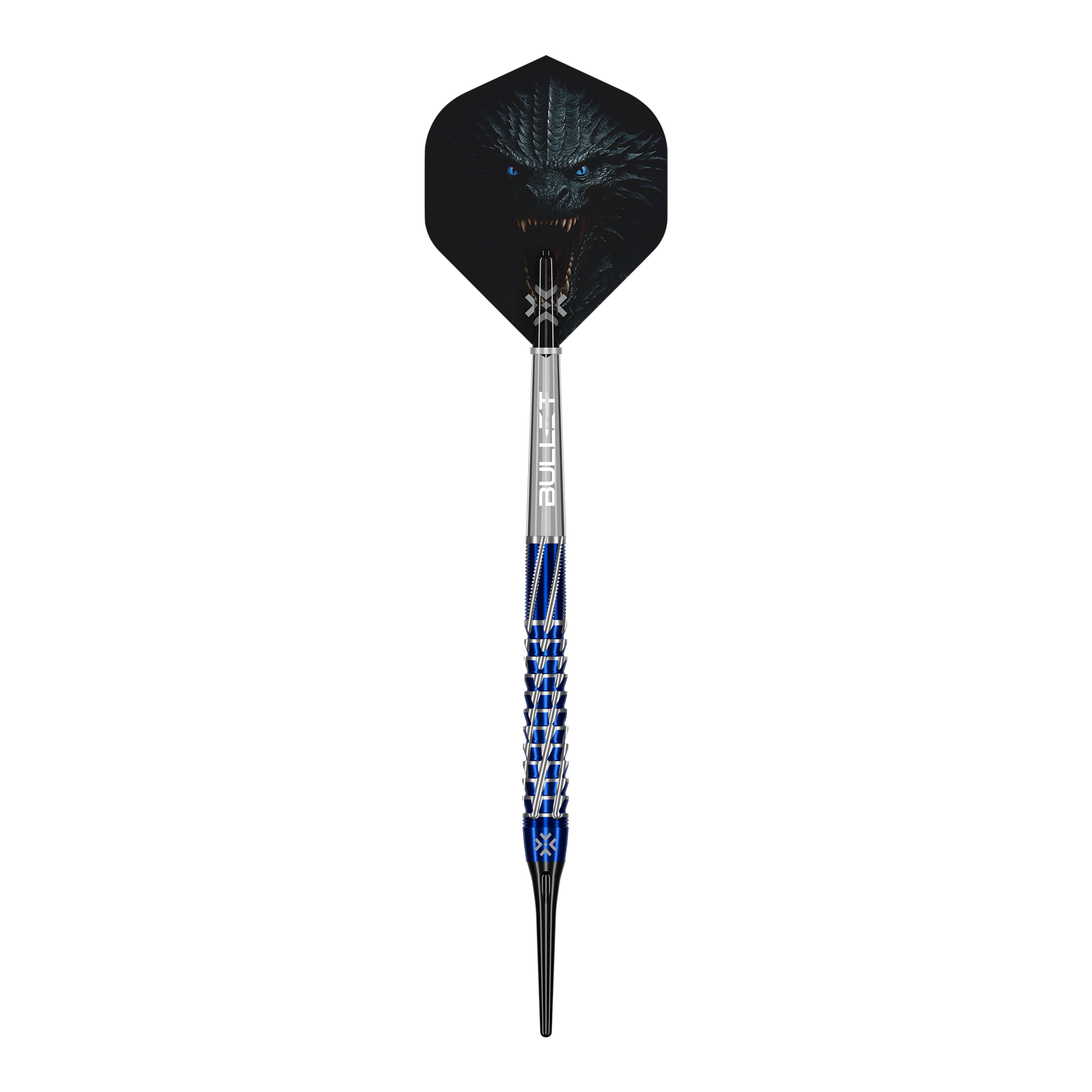 Bullet Hydra Softdarts - 20g Bullet Hydra Softdarts - 20g Darts sind einzeln abgebildet. Man erkennt gut die Oberfläche und die Details des Softdarts.
