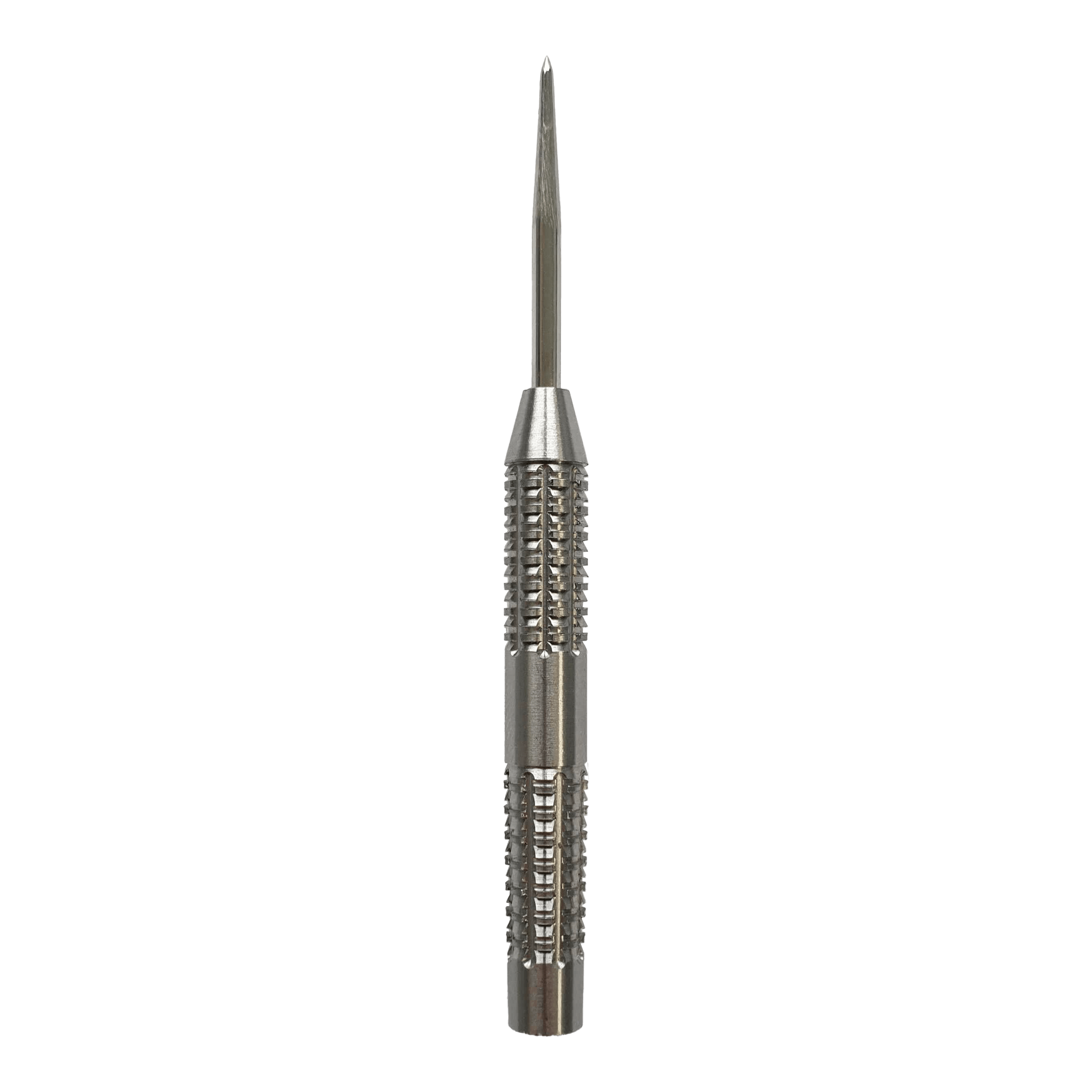McDart SilverGrip Steeldart Barrels Das Bild zeigt einen McDart SilverGrip Steeldart Barrel. Der Dart ist aus Metall und hat eine strukturierte Grifffläche für besseren Halt.