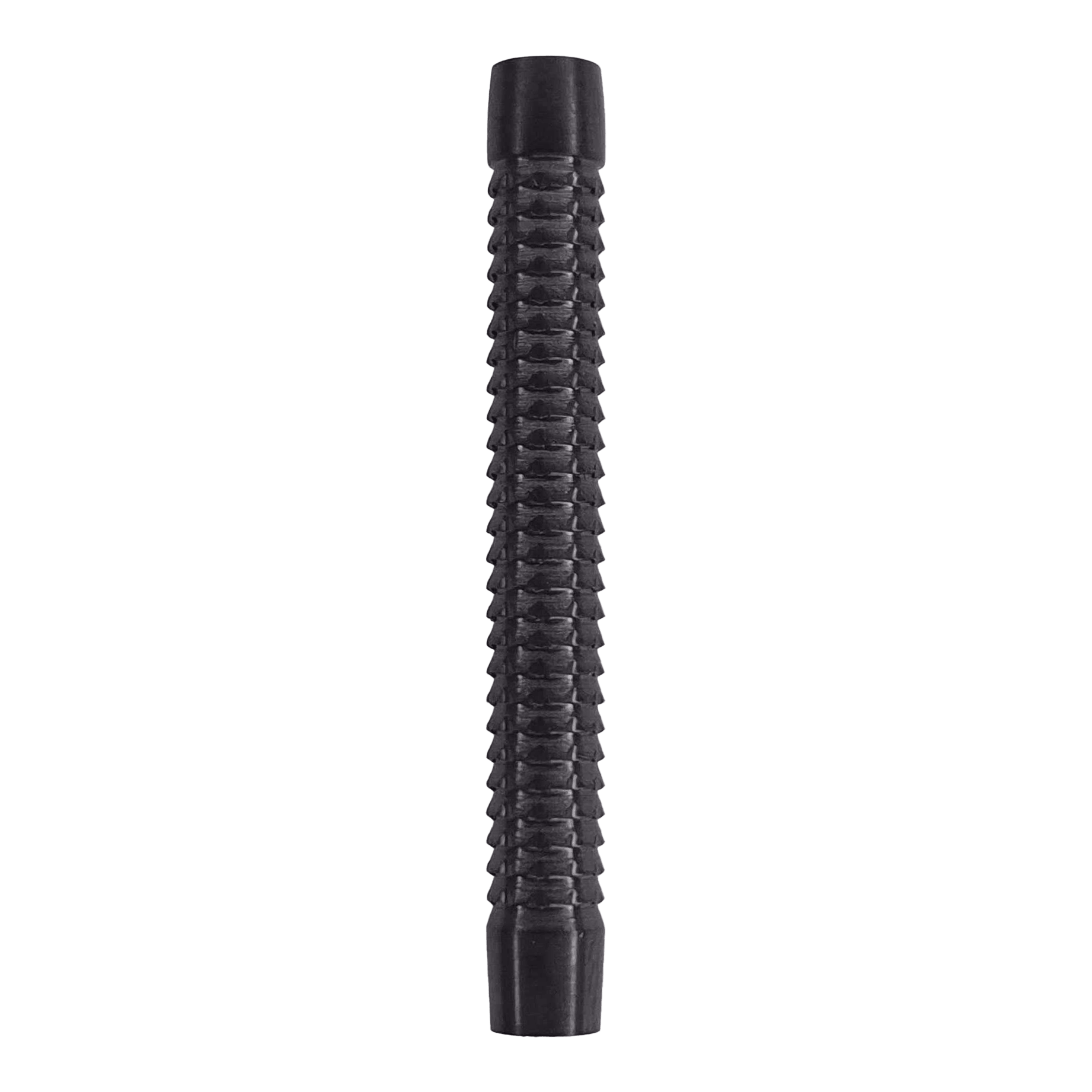 McDart Phantom soft dart barrels Das Bild zeigt ein schwarzes Softdart-Barrel der Marke McDart Phantom. Das Barrel hat eine geriffelte Oberfläche für besseren Halt.
