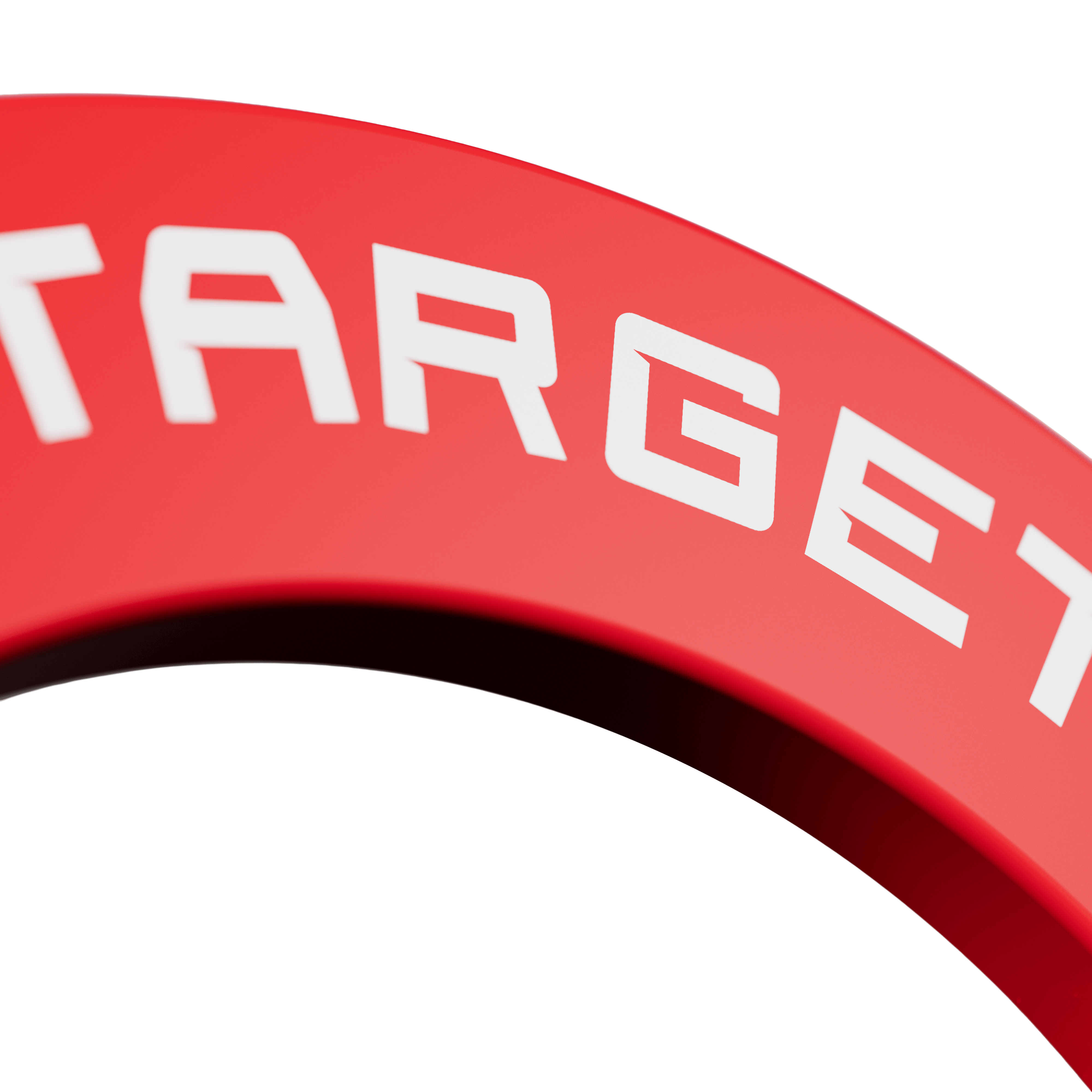 Target Notched Dartboard Surround Das Produkt zeigt eine rote Dartboard-Umrandung. Die Perspektive kommt von oben.