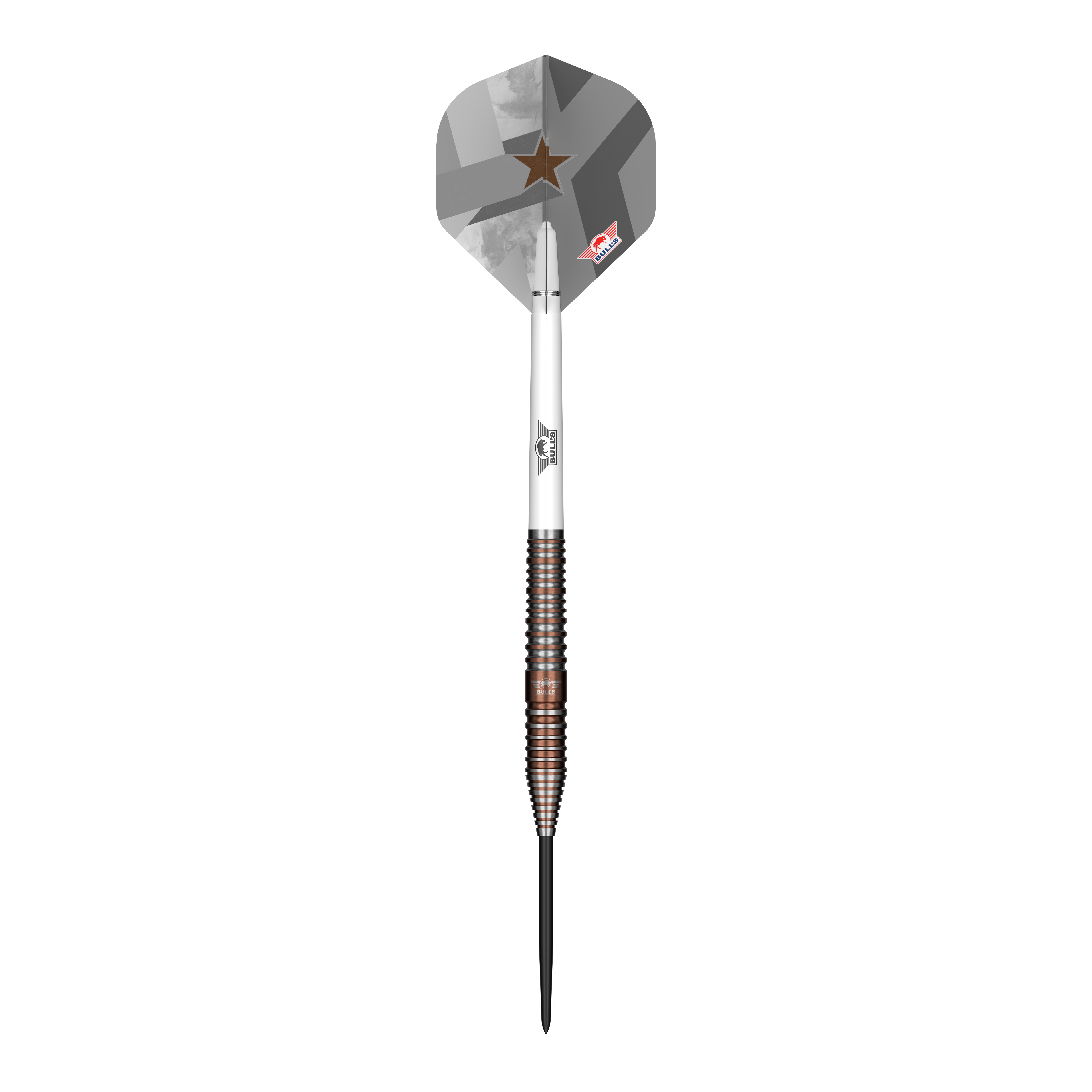 Bulls NL Max Hopp E5 steel darts Abgebildet ist der Bulls NL Max Hopp E5 Steeldarts. Der Dartpfeil hat ein modernes Design und eignet sich für Steeldart-Spieler.