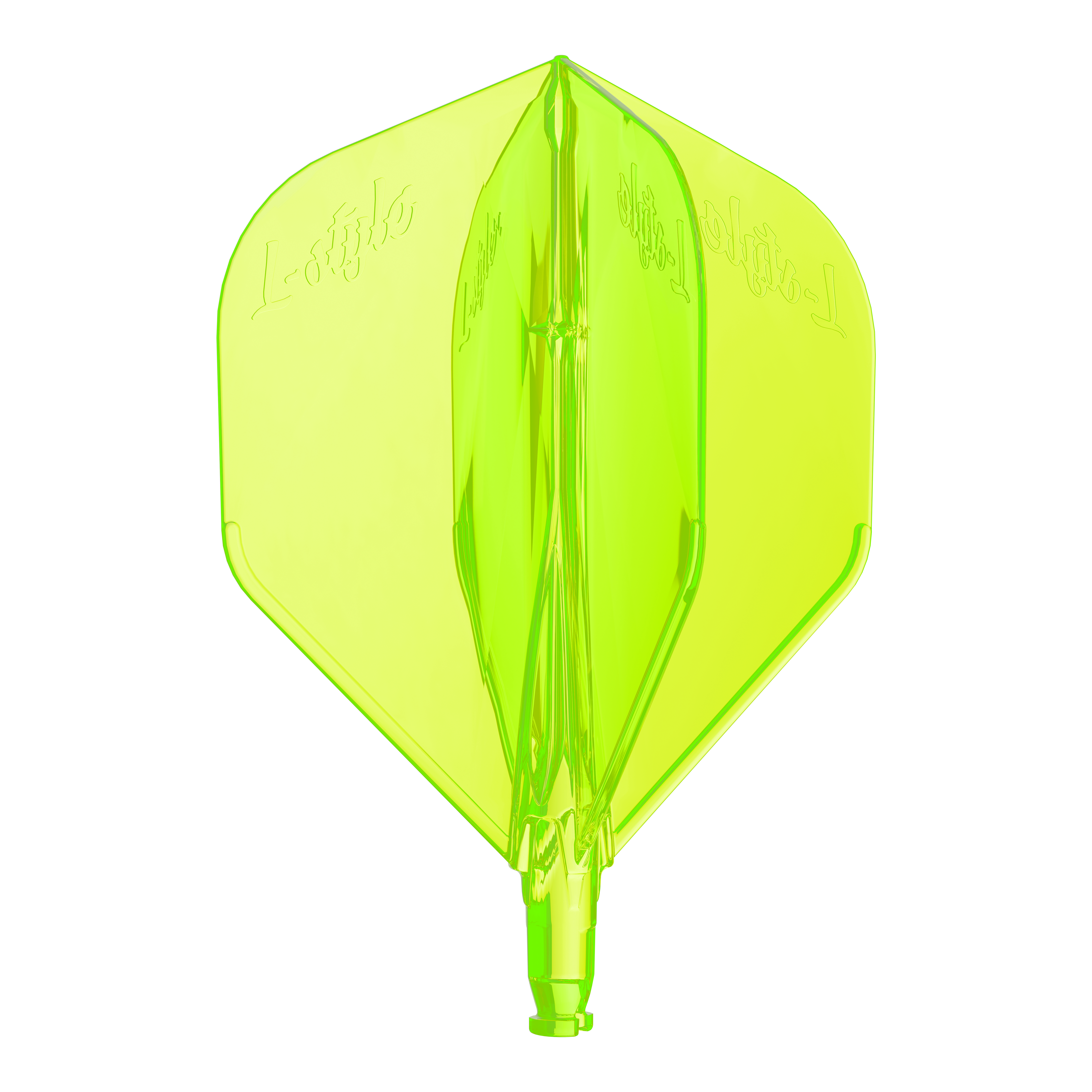 Ein Ersatzflight in Neonfarben ist abgebildet. Das Produkt ist für Dartpfeile konzipiert.