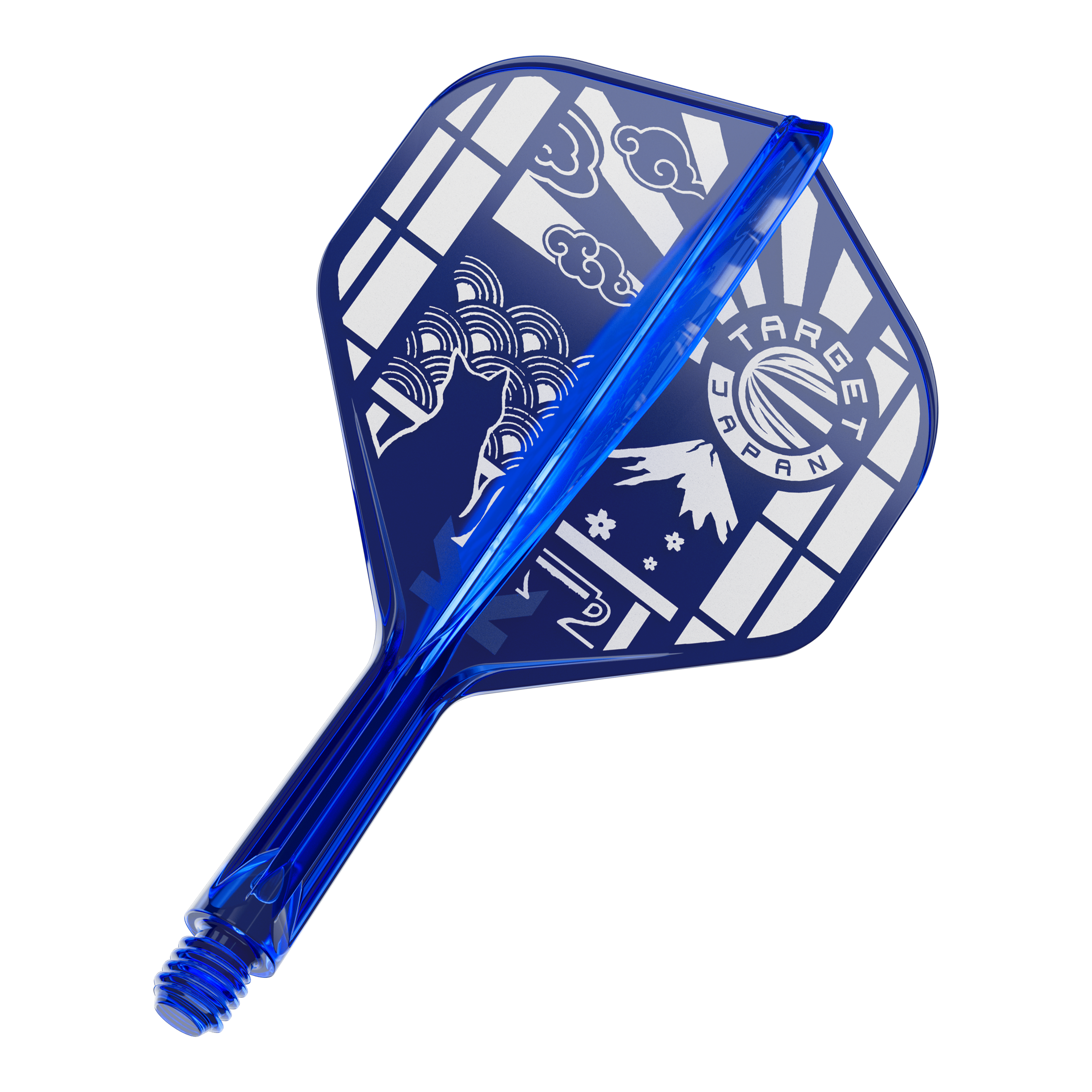 Target Japan K-Flex Blue Limited No2 Standard Flights Zu sehen ist das Produkt '410291 Target Japan K-Flex Blue Limited No2 Flights 19mm 1'. Diese blauen Flights sind eine limitierte Edition für Darts.