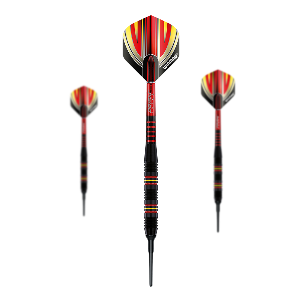 Winmau Outrage V2 Black Coated Brass Softdarts - 18g