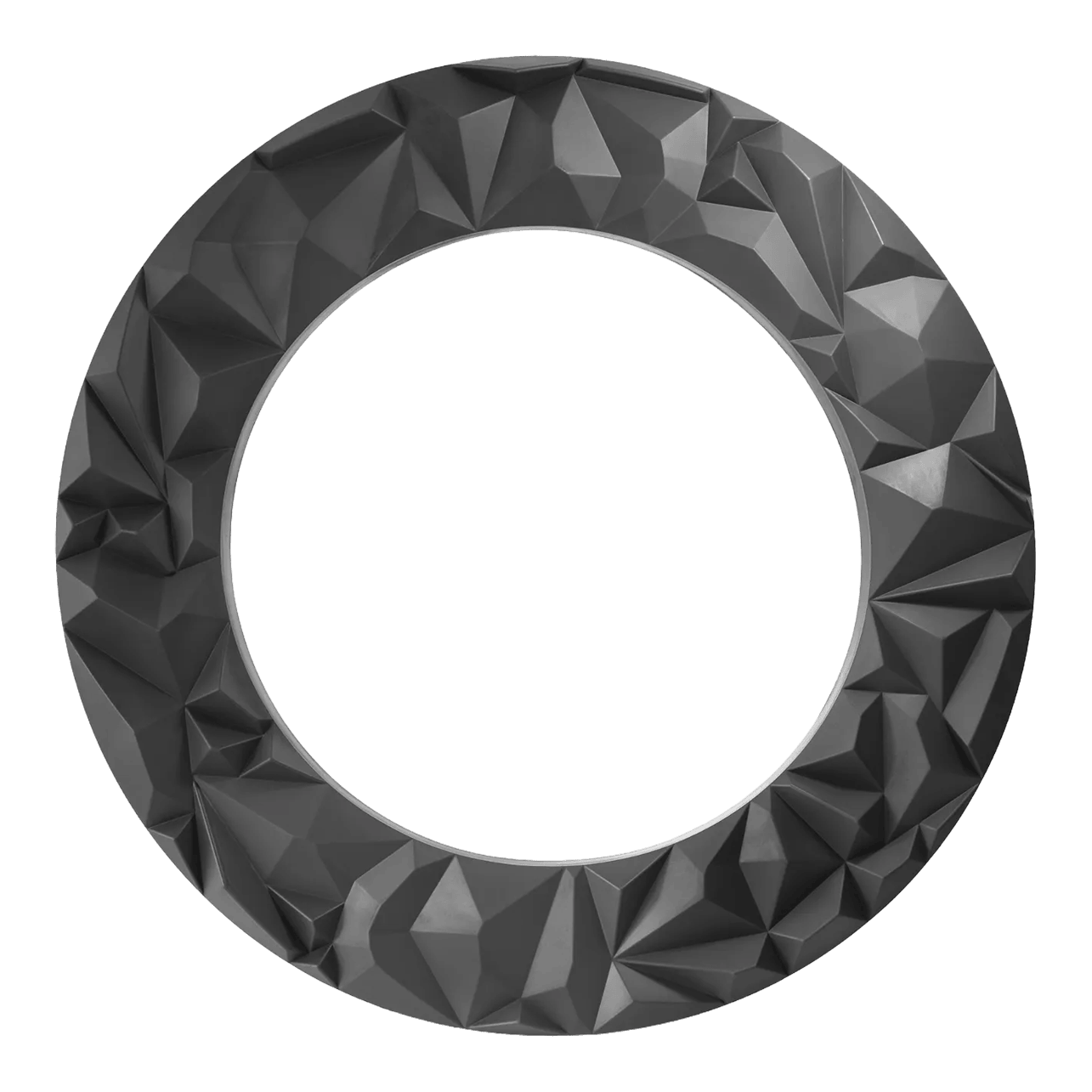 Hier ist das Precise 180 3D Dartboard Surround Subterra - Graphite abgebildet. Das Produkt bietet Schutz für die Wand hinter dem Dartboard.