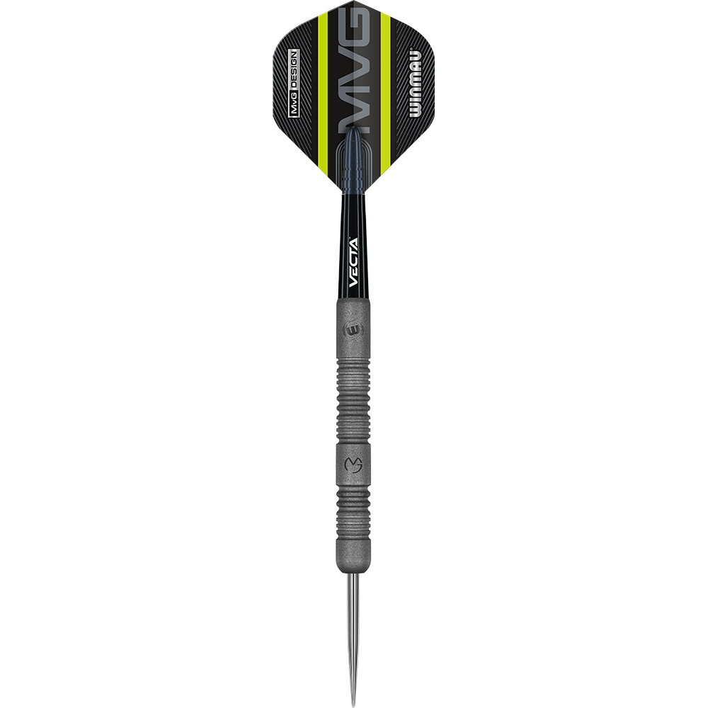 1468_Winmau_Michael_Van_Gerwen_Exact_Steeldarts_12rqCCLPjfpflh Winmau Michael Van Gerwen Exact Steeldarts einzeln dargestellt. Die Barrels sind mit markanten Rillen versehen.