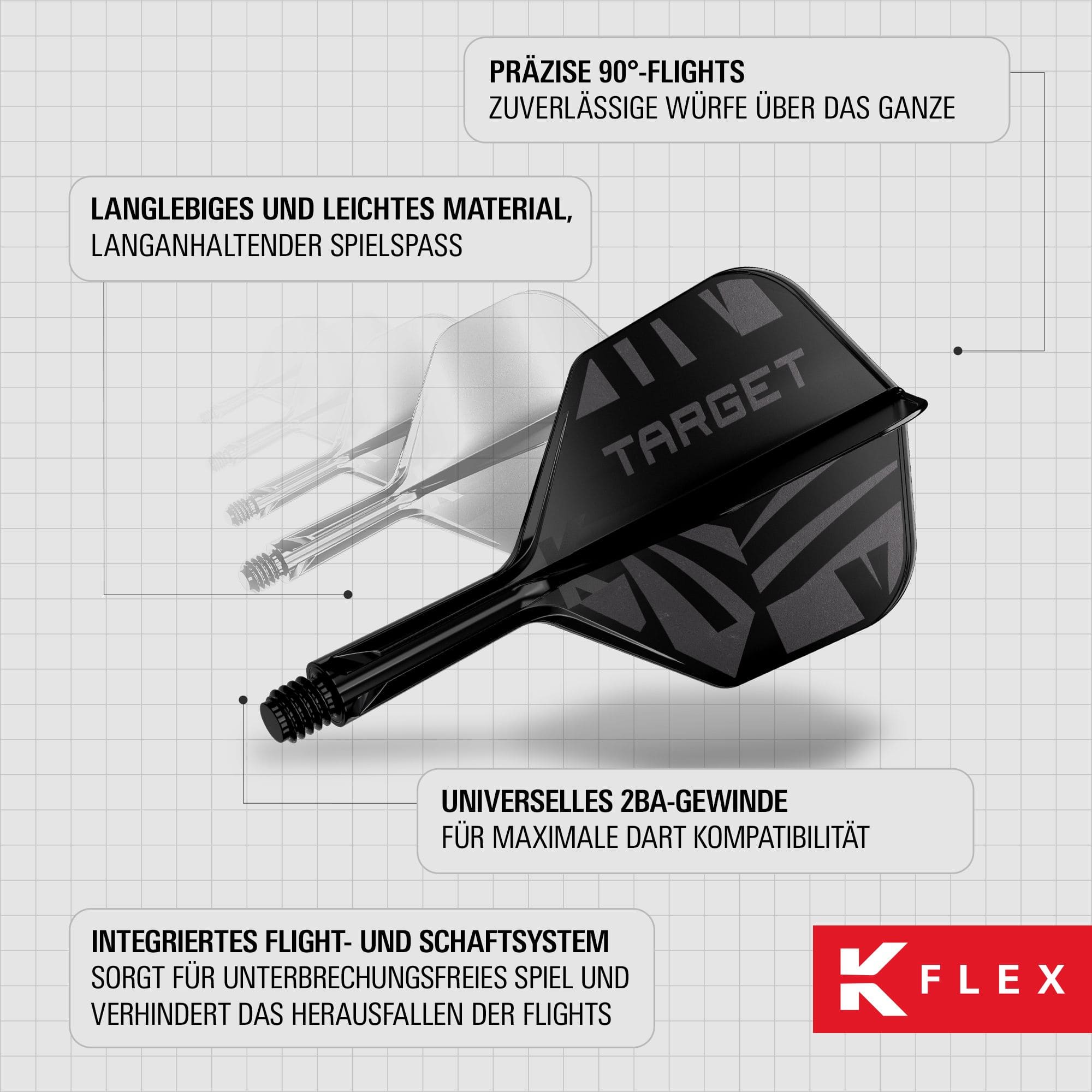 Target K-Flex Black No6 Flights Target K-Flex Black No6 Flights