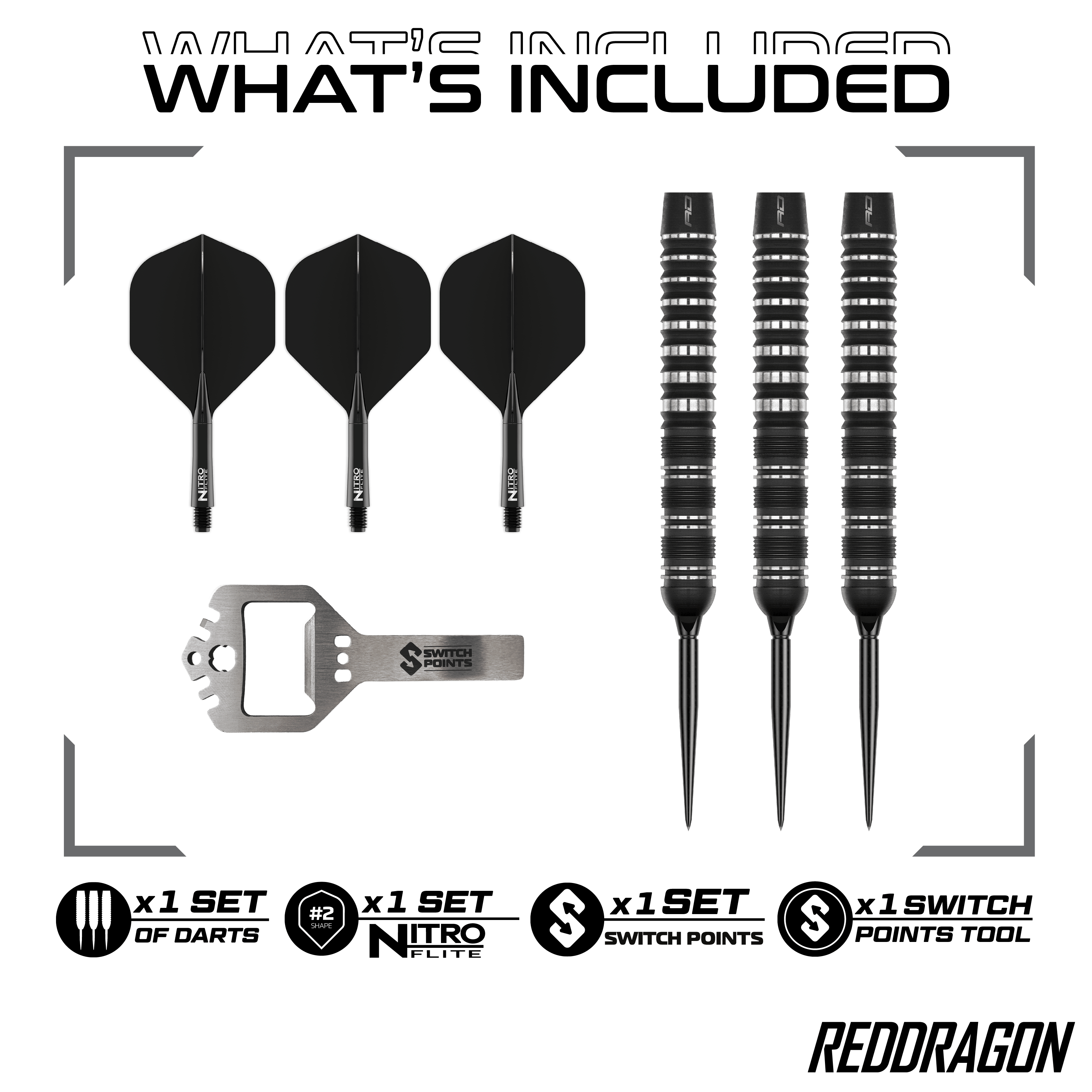 Red Dragon Sable Parallel Switch Point Steel Darts Hier ist der Red Dragon Sable Parallel Switch Point Steeldarts zu sehen. Diese Steeldarts stehen für Qualität und Langlebigkeit.