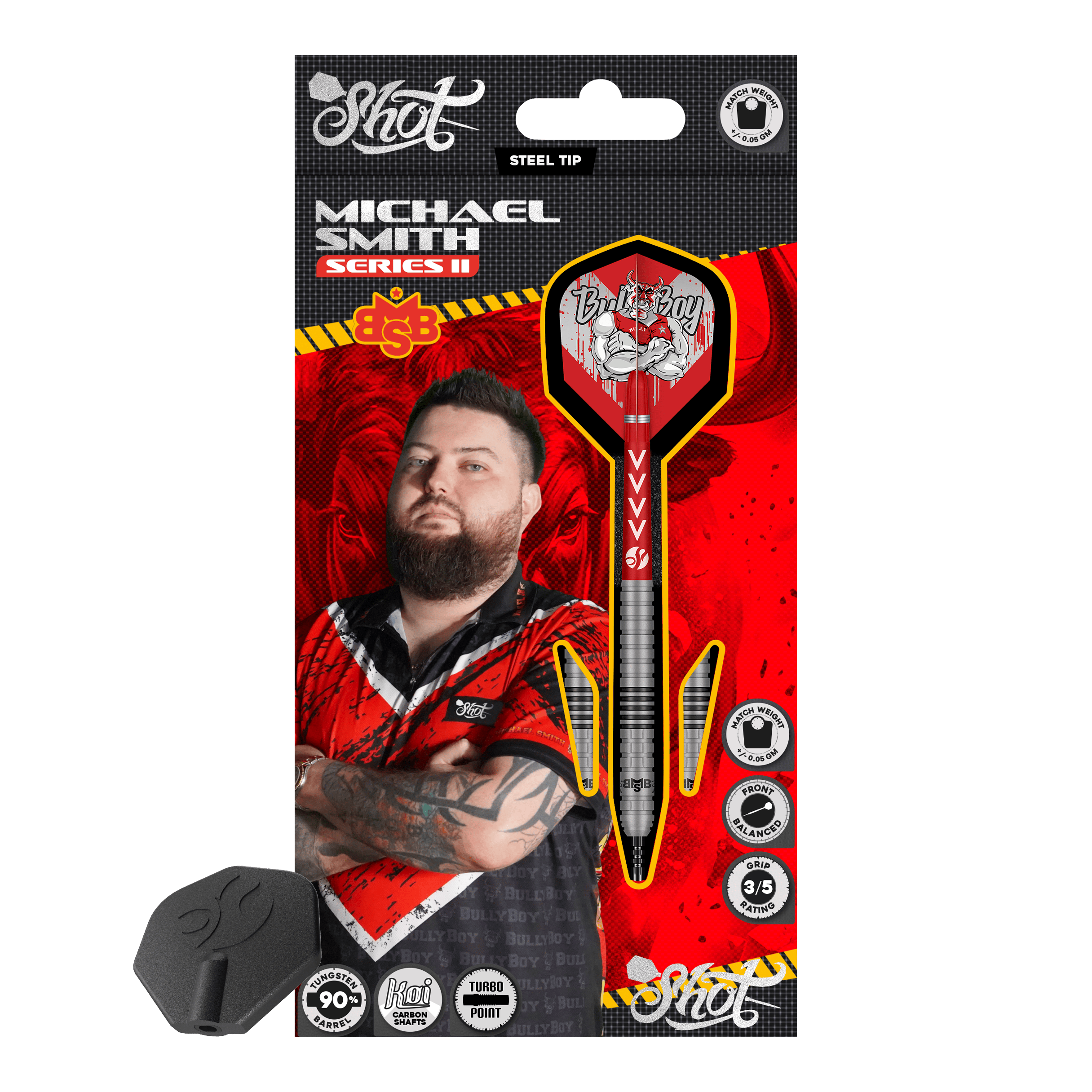 Shot Michael Smith Series 2 Turbo Point steel darts