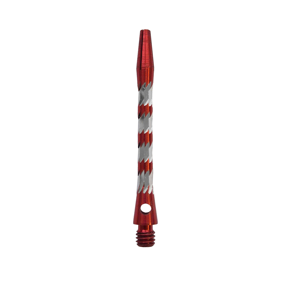 Bulls NL Minor Aluminum Shafts - Red - 46 mm Bulls NL Minor Aluminium Shafts in Rot, 46 mm lang. Das Bild zeigt einen roten Aluminiumschaft für Dartpfeile.