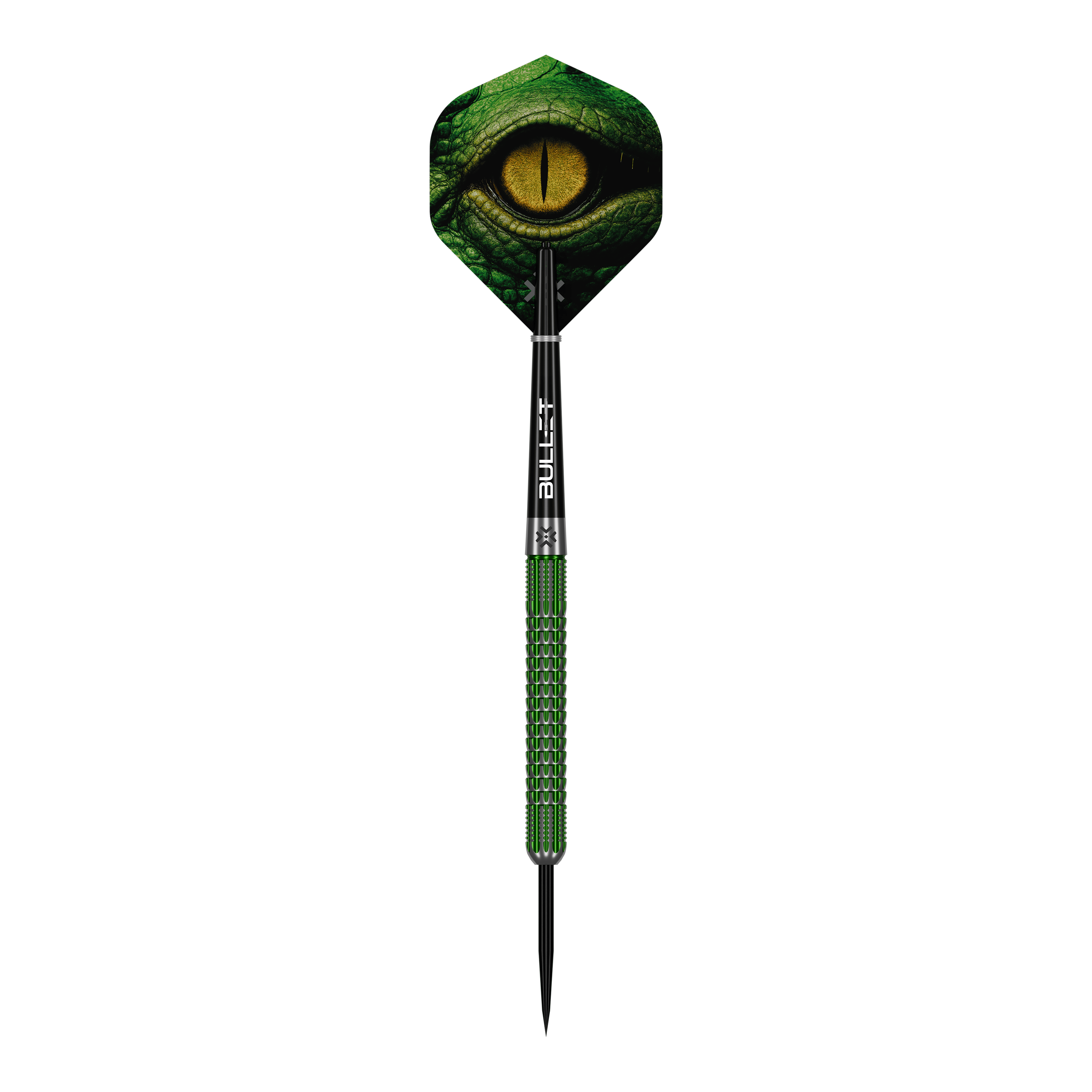 Bullet Gator steel darts Das Foto stellt die Bullet Gator Steeldarts dar. Sie eignen sich ideal für Dartspieler und Wettkämpfer.