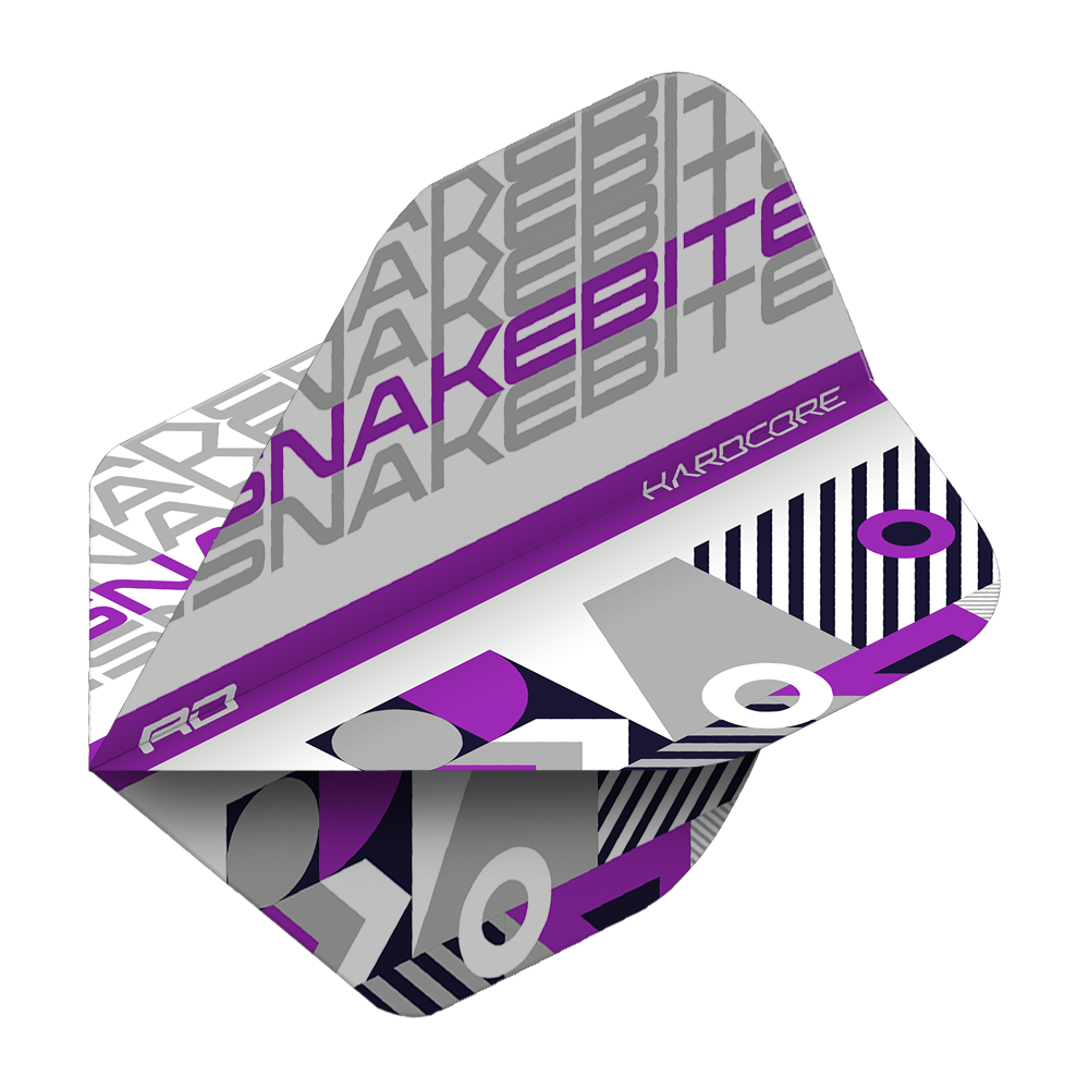 Red Dragon Hardcore Snakebite White Purple Standard Flights