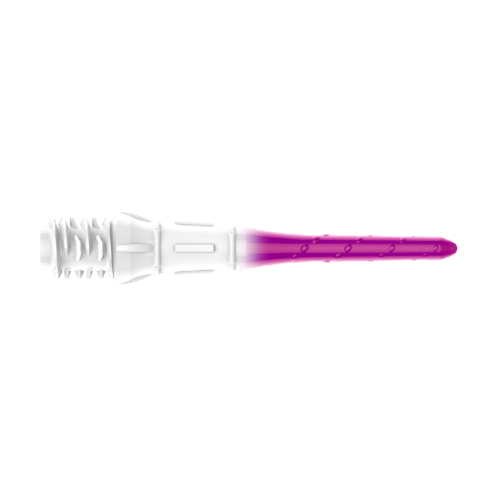 L-Style Premium Lippoint Gradiation Dart Tips (Pack of 30) Das Bild zeigt L-Style Premium Lippoint Gradiation Dartspitzen 30er Pack in der Farbe Grape. Die Dartspitzen sind in einer Nahaufnahme dargestellt.