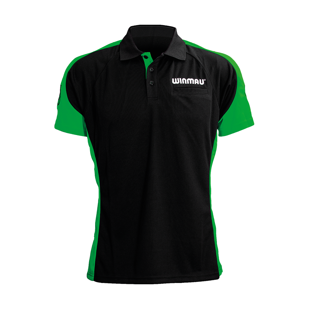 Winmau Wincool3 Dart Shirt - Black / Neon Green - 4XL