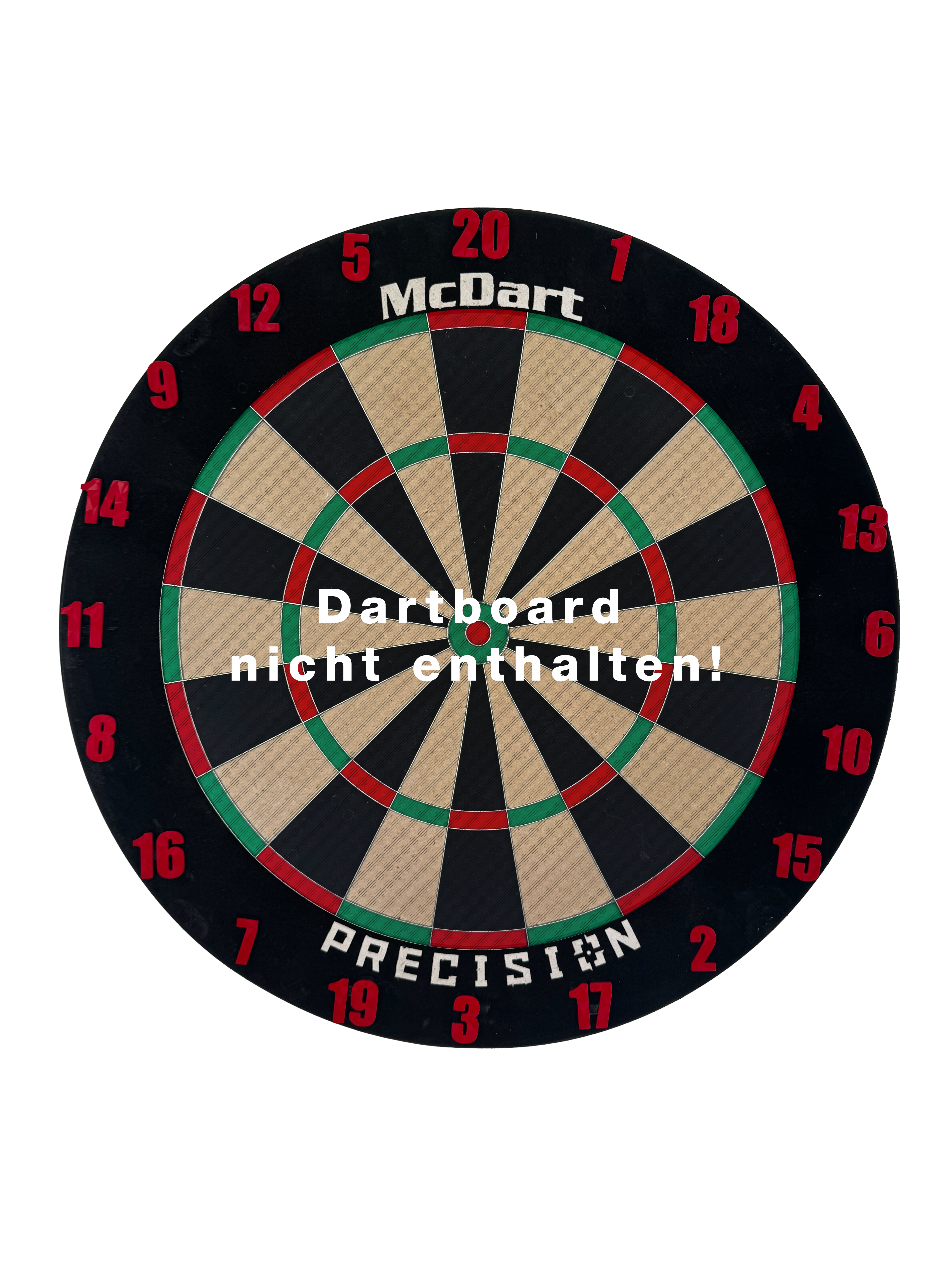 McDart Dartboard Number Rings / Number Ring Classic Abgebildet ist ein klassisches rotes Board. Das Board hat eine rechteckige Form.