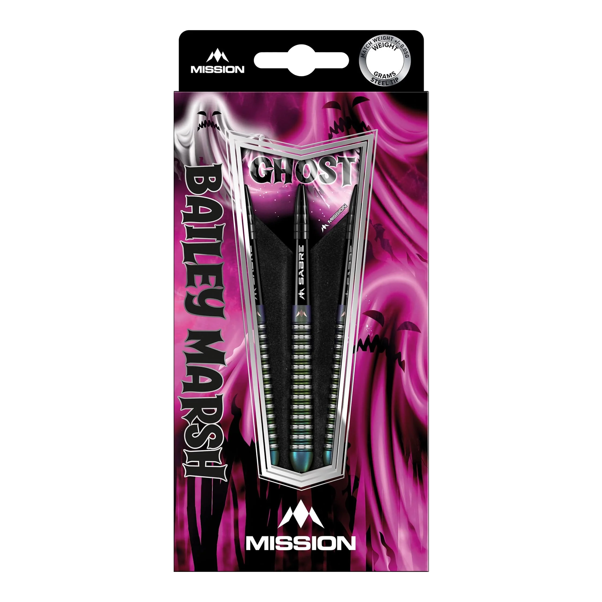 Mission Bailey Marsh Ghost Steel Darts - 23g