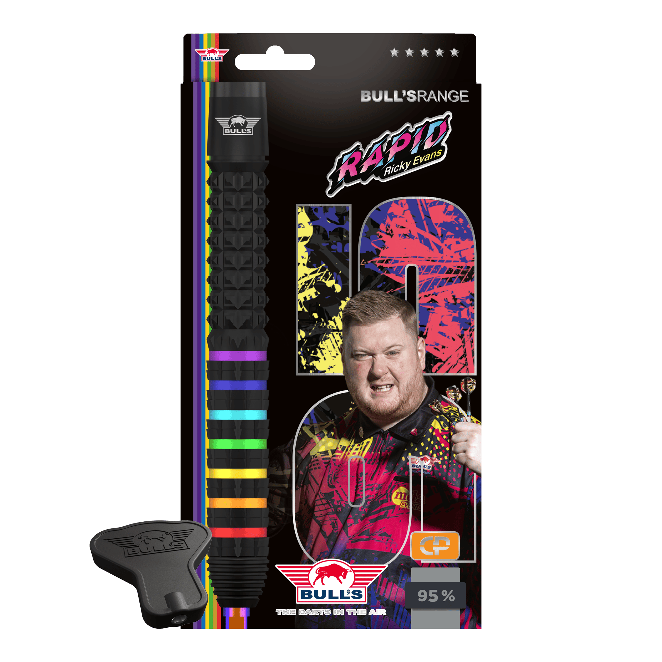 Bulls NL Ricky Evans Rapid 95 Convertible Point Steel Darts Bulls NL Ricky Evans Rapid 95 Convertible Point Steel Darts