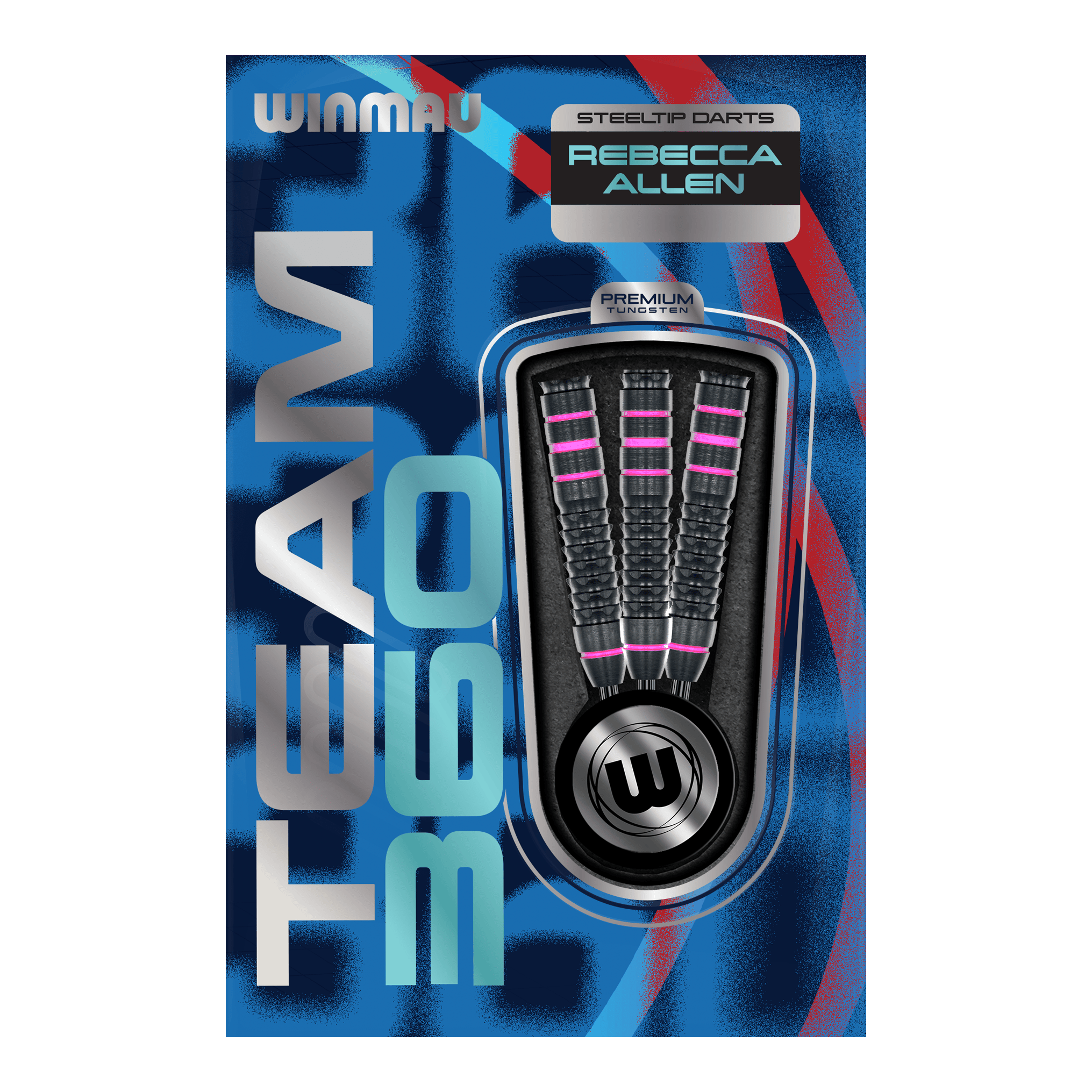 Winmau Team 360 Rebecca Allen Steel Darts - 24g Abgebildet sind die Winmau Team 360 Rebecca Allen Steeldarts mit 24g. Die Darts sind speziell für Präzision und professionelle Leistung entworfen.