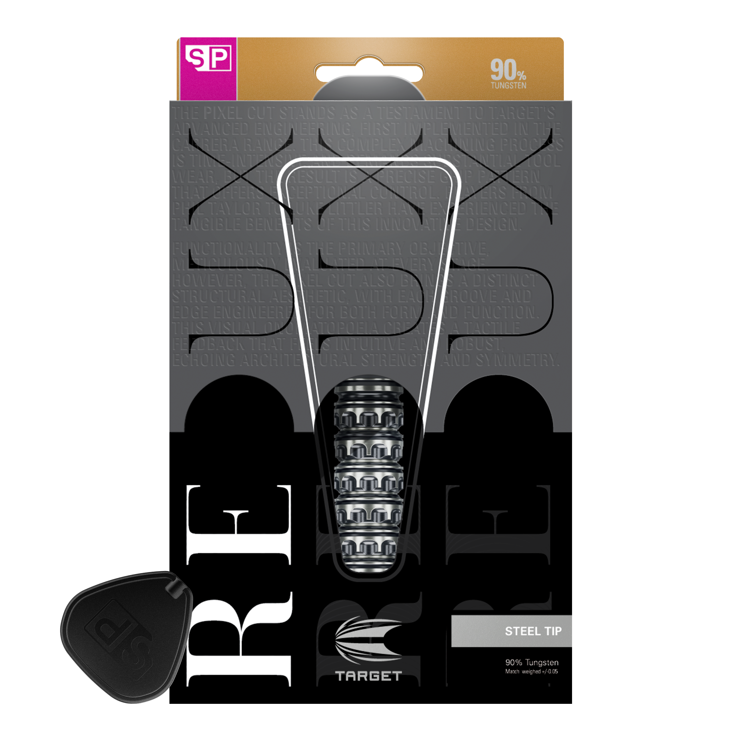 Target Redux 03 Swiss Point steel darts Abgebildet sind die Target Redux 03 Swiss Point Steeldarts. Diese Darts sind bekannt für ihr modernes Design und ihre gute Griffigkeit.