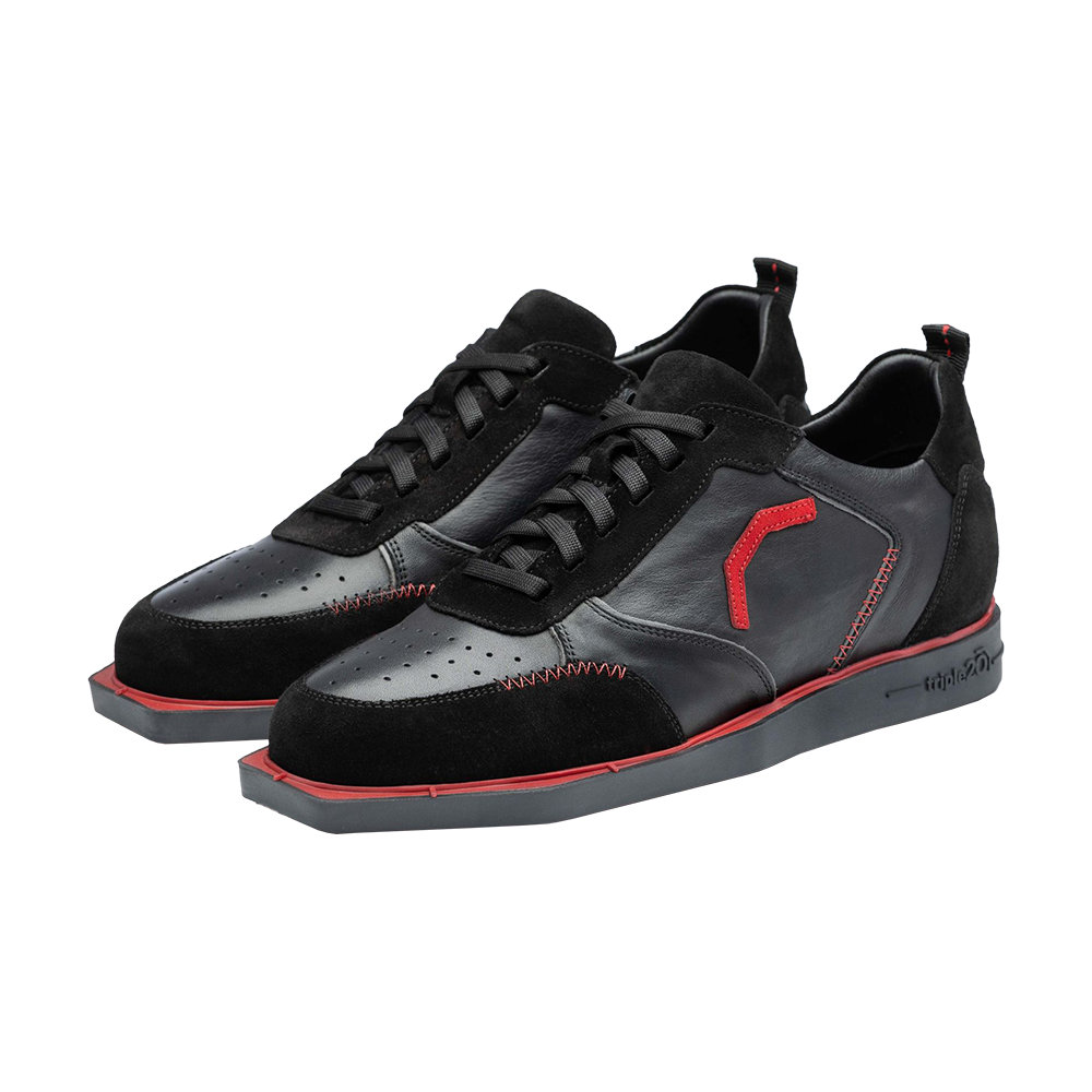 Triple20 Leather Dart Shoes - Black Red