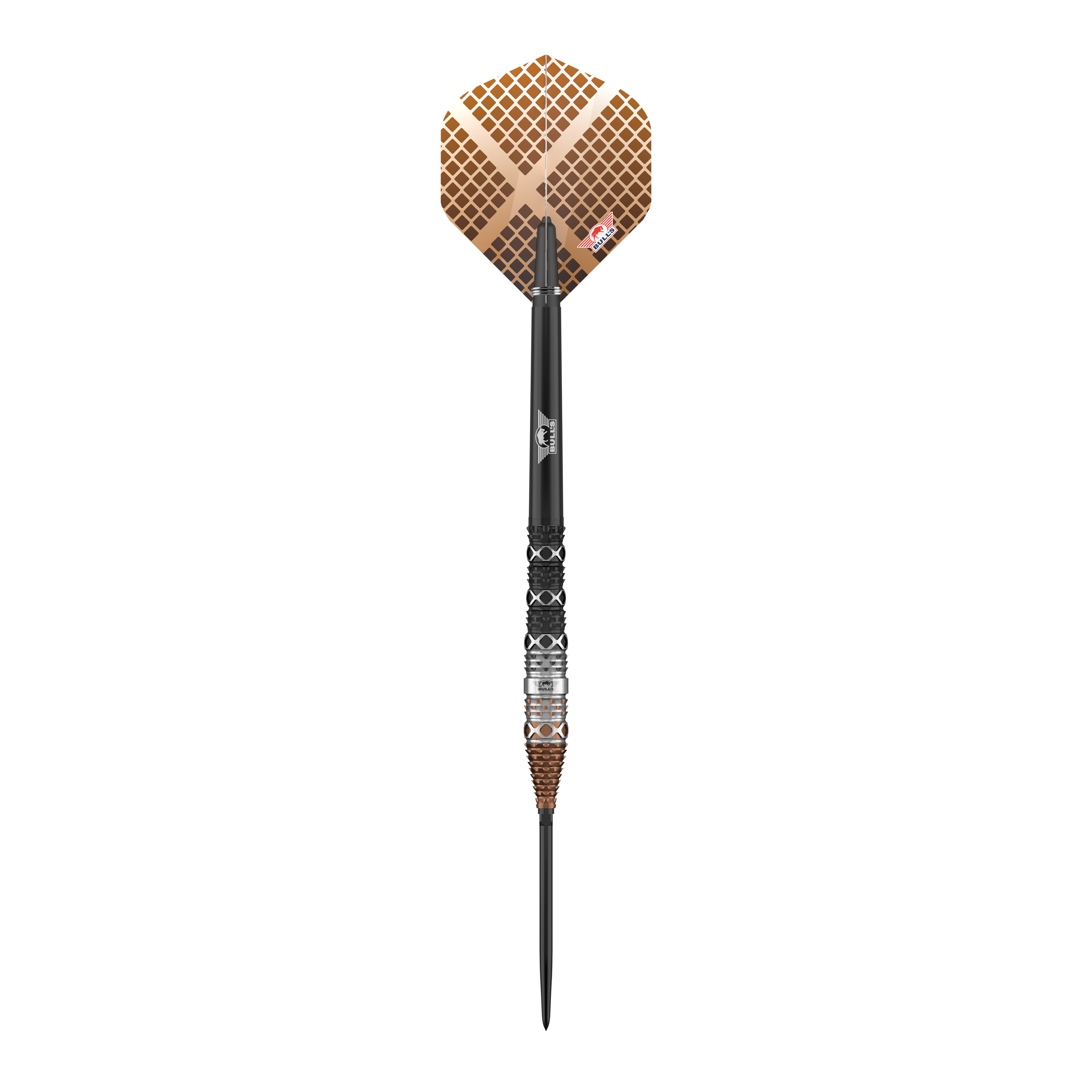 Die Bulls NL Max Hopp 95% Convertible Points Steeldarts werden als einzelne Darts präsentiert. Sie eignen sich hervorragend für professionelle Dartspieler.
