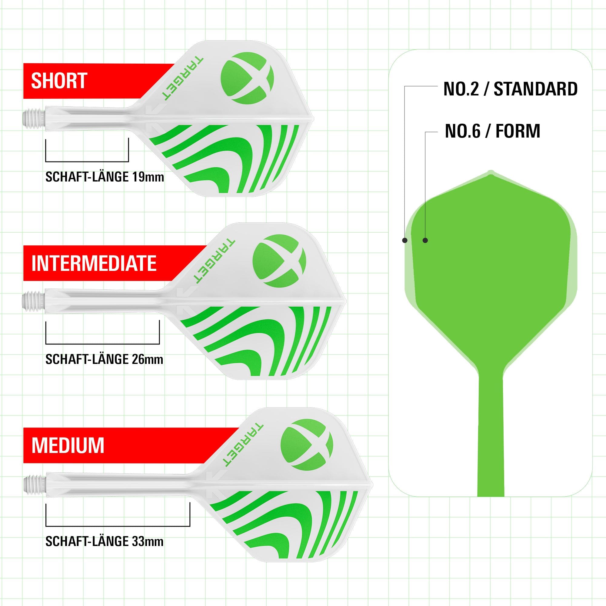 Abgebildet ist das Produkt Target Xbox K-Flex No6 Flights in Weiß. Es handelt sich um ein Dart-Zubehör.