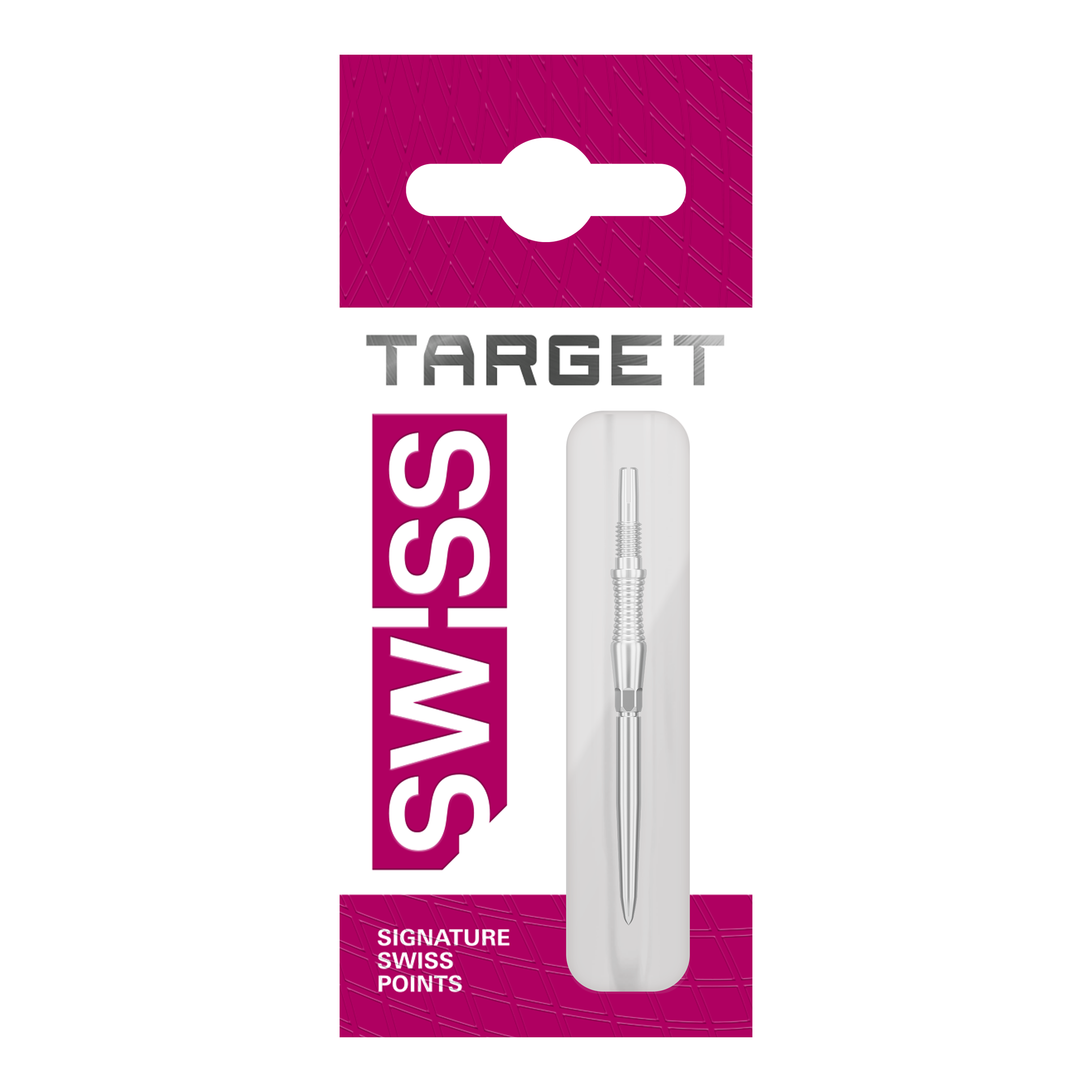 Auf diesem Bild sind Dartspitzen der Datei '340301_Target_Swiss_Point_Dartspitzen_Signature_RST_Silber_35mm_2' zu sehen. Es handelt sich um eine silberne Dartspitze.