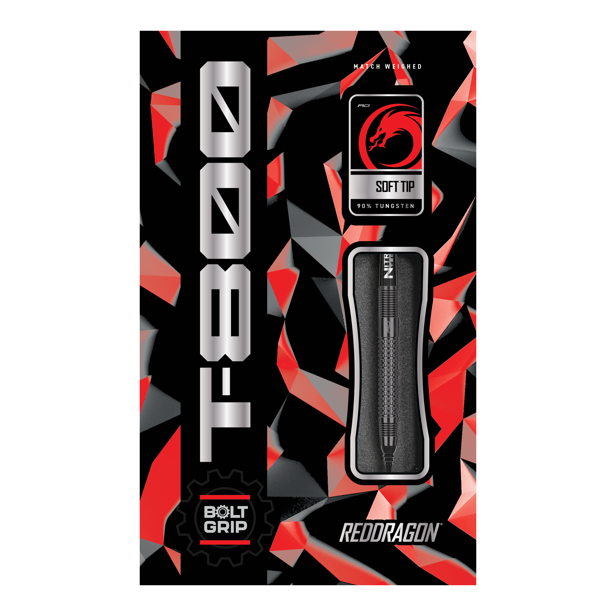 Red Dragon T-800 soft darts - 20g Hier ist das Produkt "Red Dragon T-800 Softdarts - 20g" abgebildet. Die Verpackung ist in Rot, Schwarz und Silber gestaltet und zeigt einen Softdart mit 90% Tungsten.