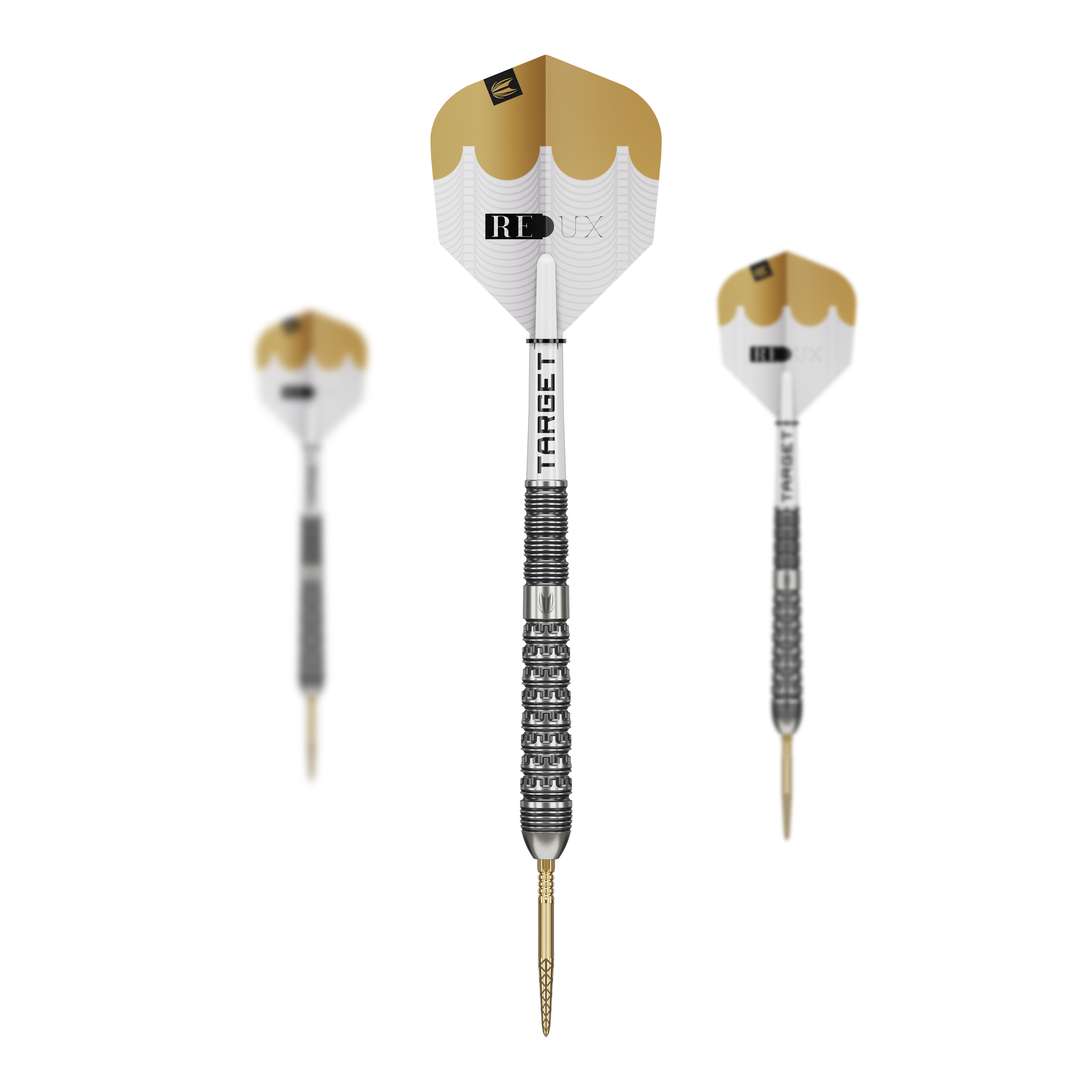 Target Redux 03 Swiss Point steel darts Das Bild zeigt ein Set der Target Redux 03 Swiss Point Steeldarts. Das Set ist ideal für jeden Dartliebhaber.