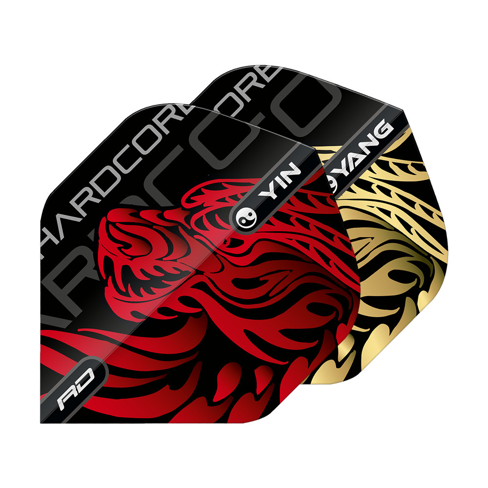 Red Dragon Jonny Clayton Gold Red Yin Yang Standard Flights