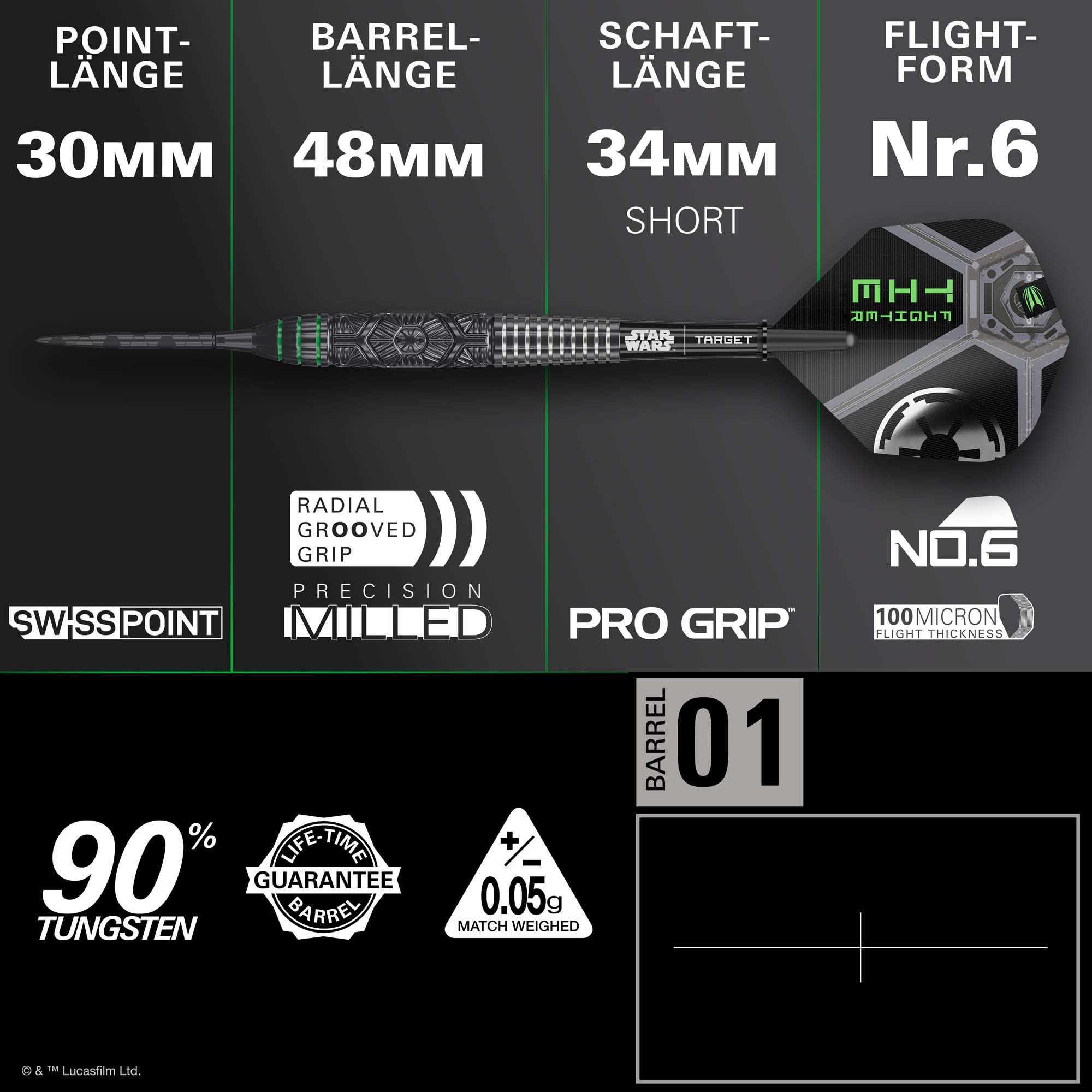 Target Star Wars Tie Fighter Swiss Point Steel Darts Die Target Star Wars Tie Fighter Swiss Point Steeldarts sind hier abgebildet. Diese Dartpfeile sind von einem Tie Fighter aus Star Wars inspiriert.