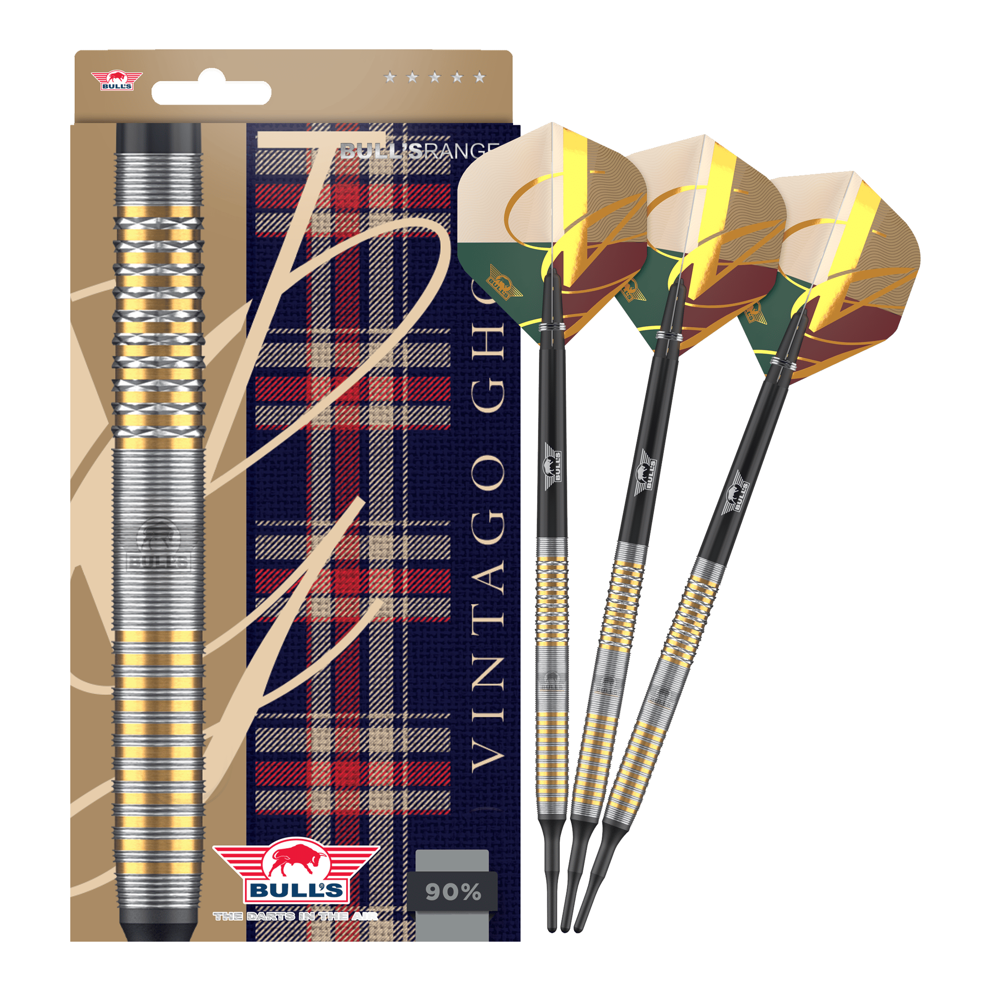 Bulls NL Vintage Ghost Soft Darts - 20g Das Bild zeigt die Bulls NL Vintago Ghost Softdarts - 20g in voller Ansicht. Die Softdarts sind für Freizeit- und Profispieler geeignet.
