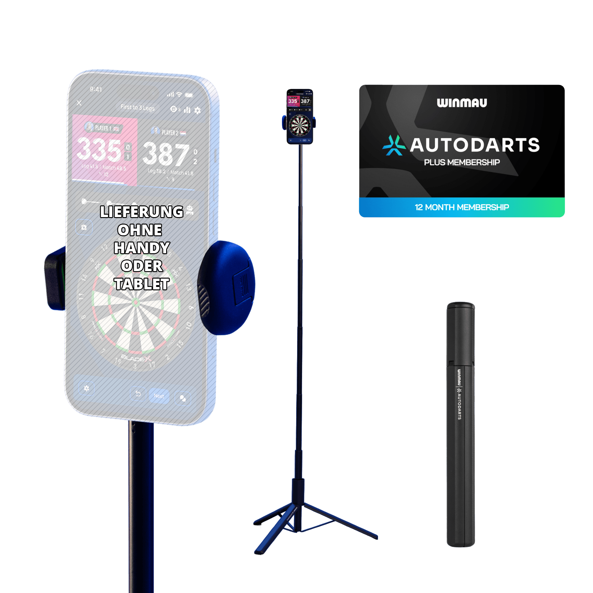 Winmau Device Stand &amp; 12 Months Membership Bundle