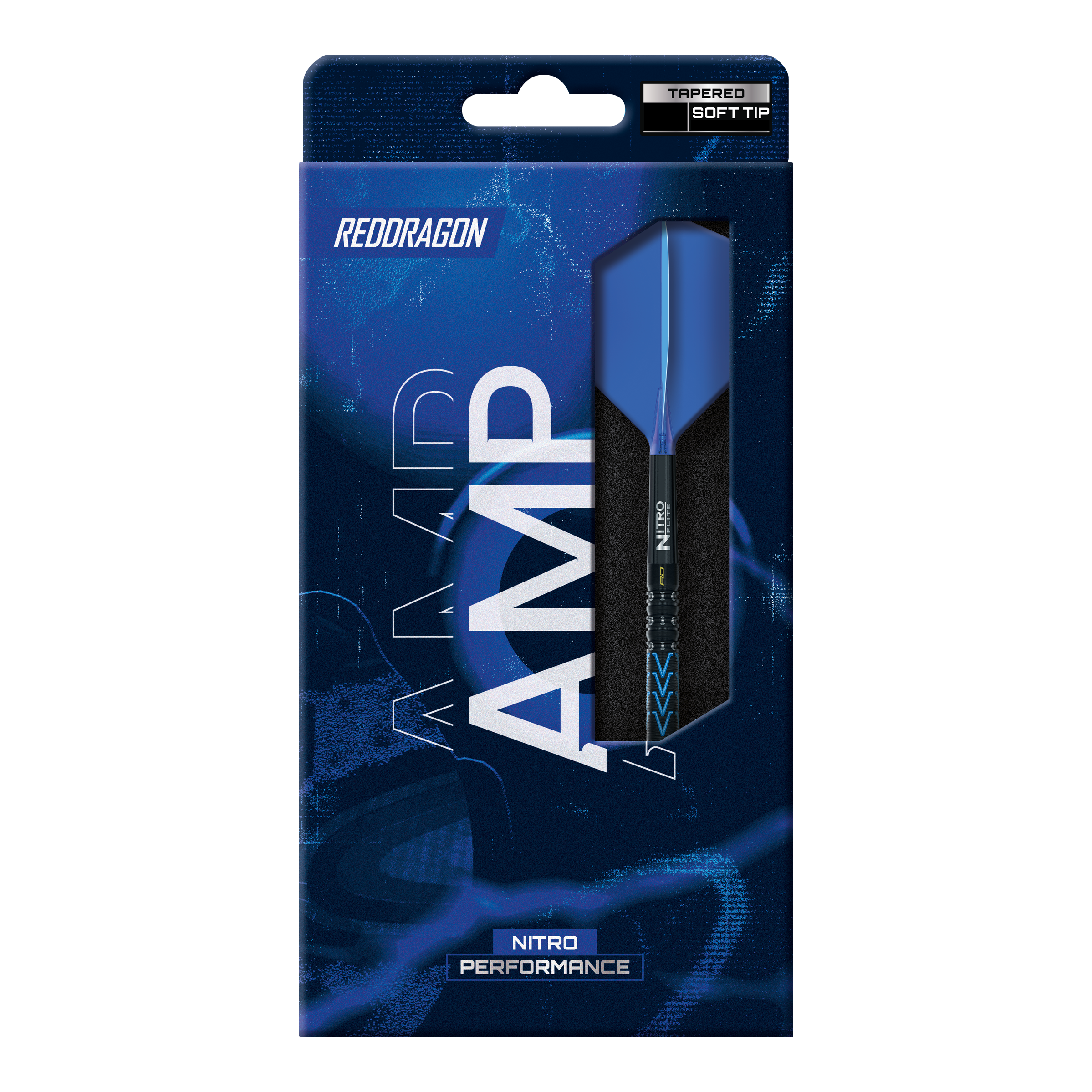 Abgebildet sind die Red Dragon Amp Tapered Softdarts mit einem Gewicht von 20g. Die Pfeile besitzen ein schlankes und modernes Design.