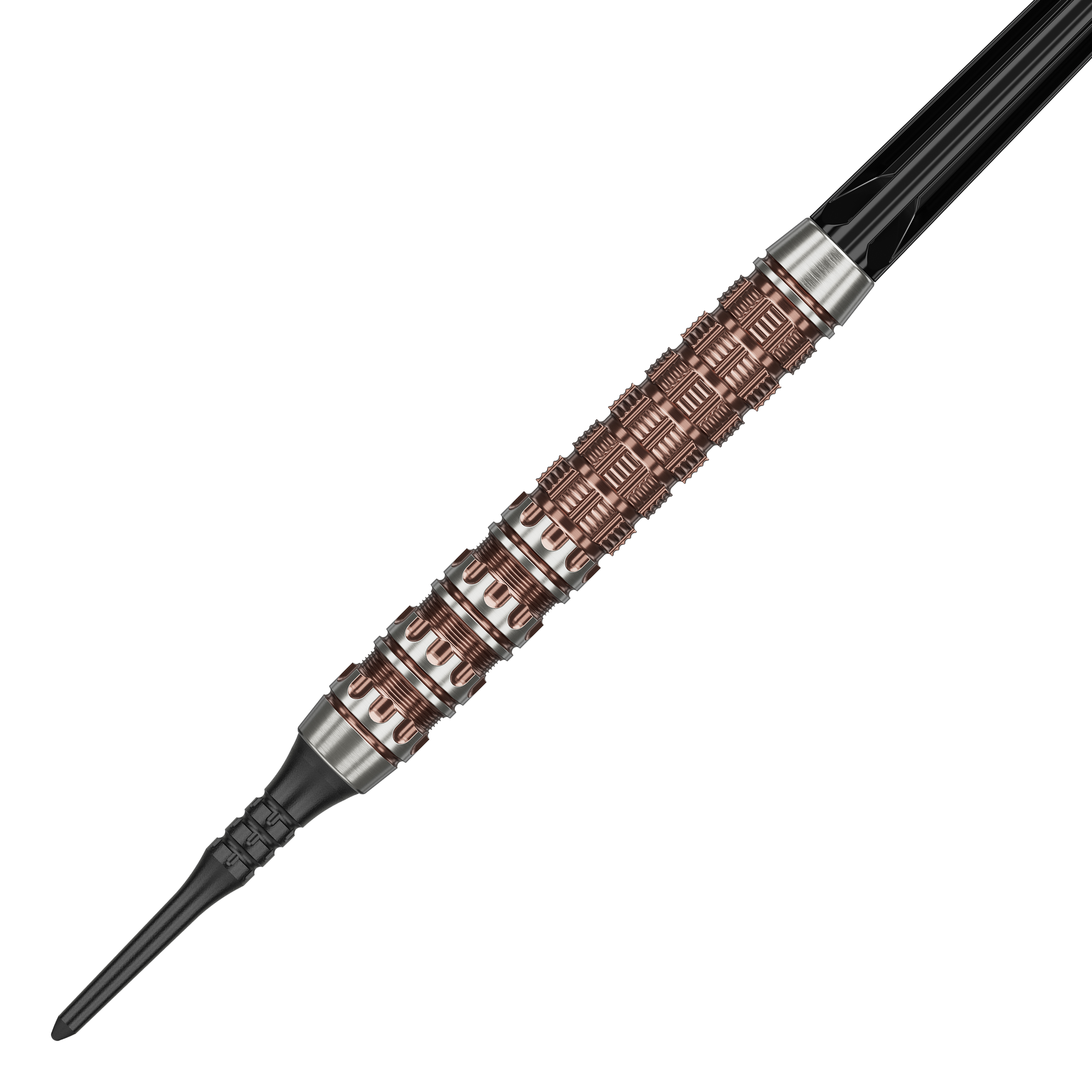 Target Japan Prime Series George Nishitani Raptor GEN6 Soft Darts - 19.5g Zu sehen sind die Target Japan Prime Series George Nishitani Raptor GEN6 Softdarts mit einem Gewicht von 21,5g. Die Softdarts werden aus einer anderen Perspektive dargestellt.
