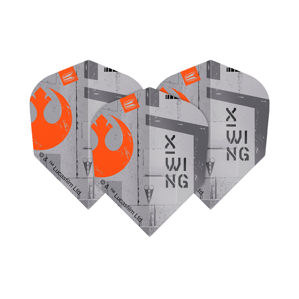 Dieses Bild zeigt das Produkt Target Star Wars ProUltra X-Wing No6 Flights. Es handelt sich um Dart-Flights mit Star Wars X-Wing Motiv.
