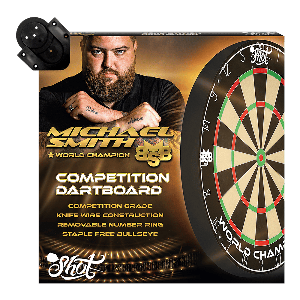 Shot Michael Smith Competition steel dart board