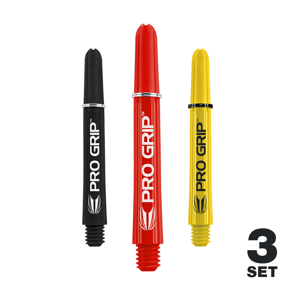 Target Pro Grip Shafts - 3 Sets - Schwarz Rot Gelb