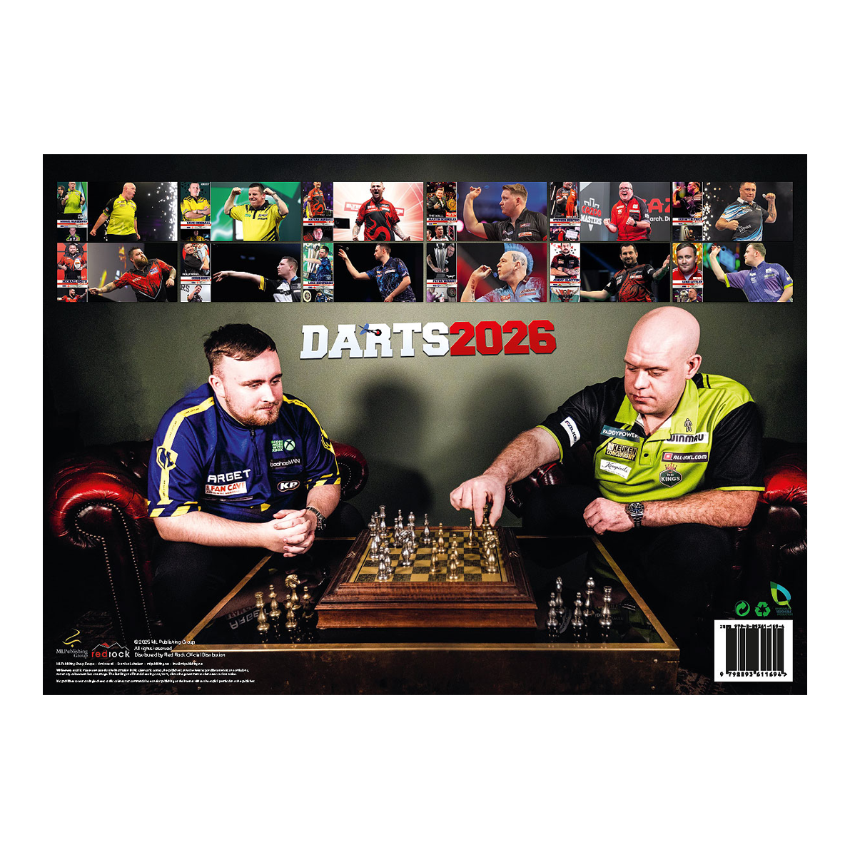 Auf dem Bild ist der Darts Kalender 2026 zu sehen. Es handelt sich um einen Wandkalender mit Darts-Design für 2026.